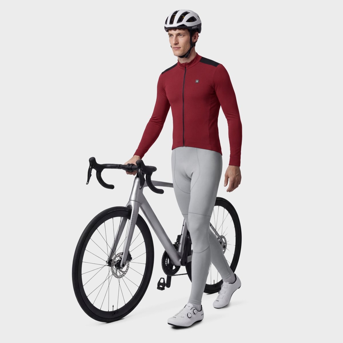 Maillot ciclismo térmico hombre SRX M4 Siroko - Rojo Rojo-3