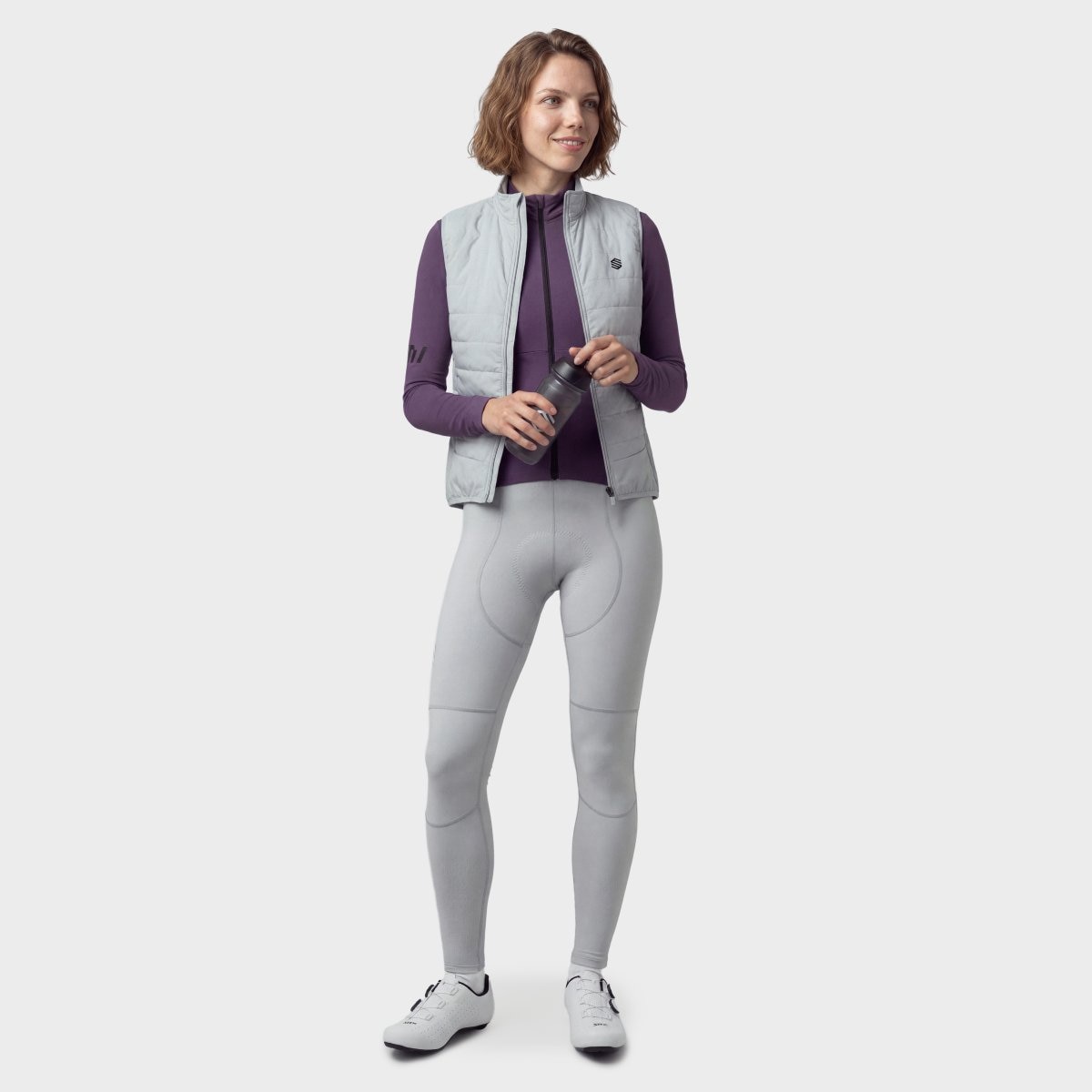 Culote largo ciclismo mujer SRX Premier Siroko - Gris Gris-3