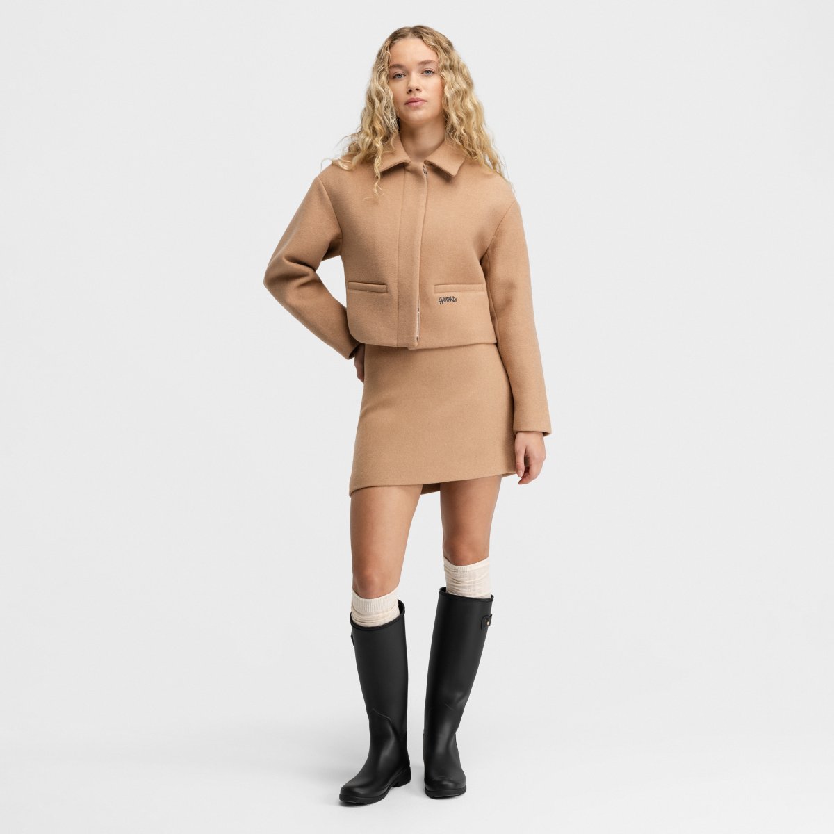 Chaqueta corta lana mujer Strodet-W Siroko - Marrón Marrón-3