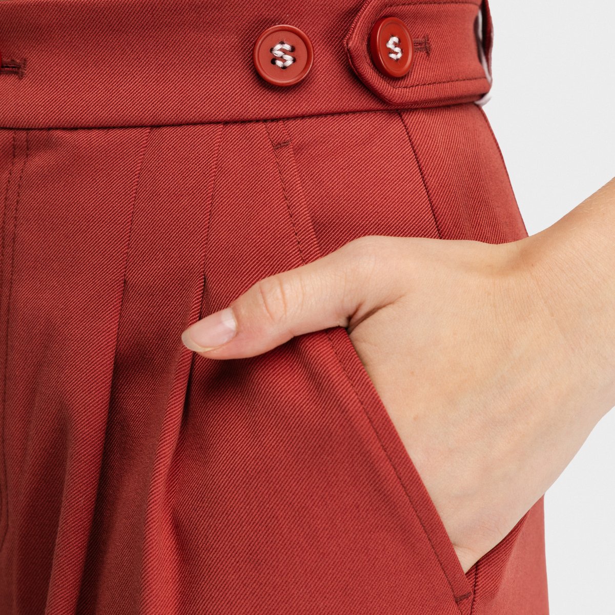 Pantalón de lana mujer Aker-W Siroko - Rojo Rojo-5