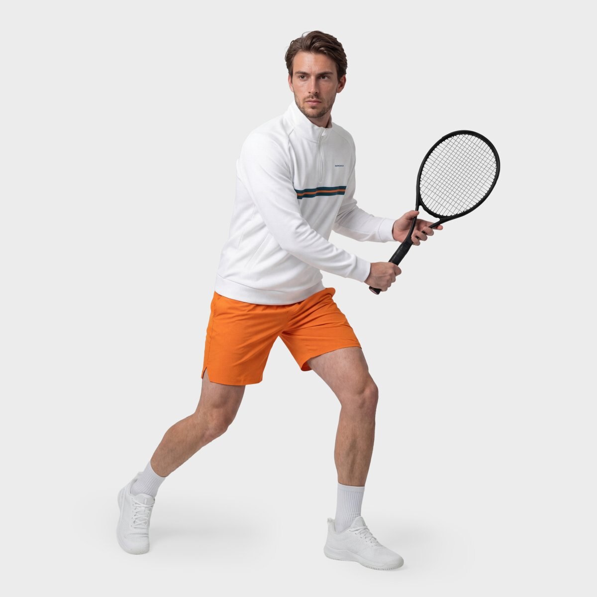 Sudadera media cremallera tenis hombre Tiebreak Siroko - Blanco Blanco-3