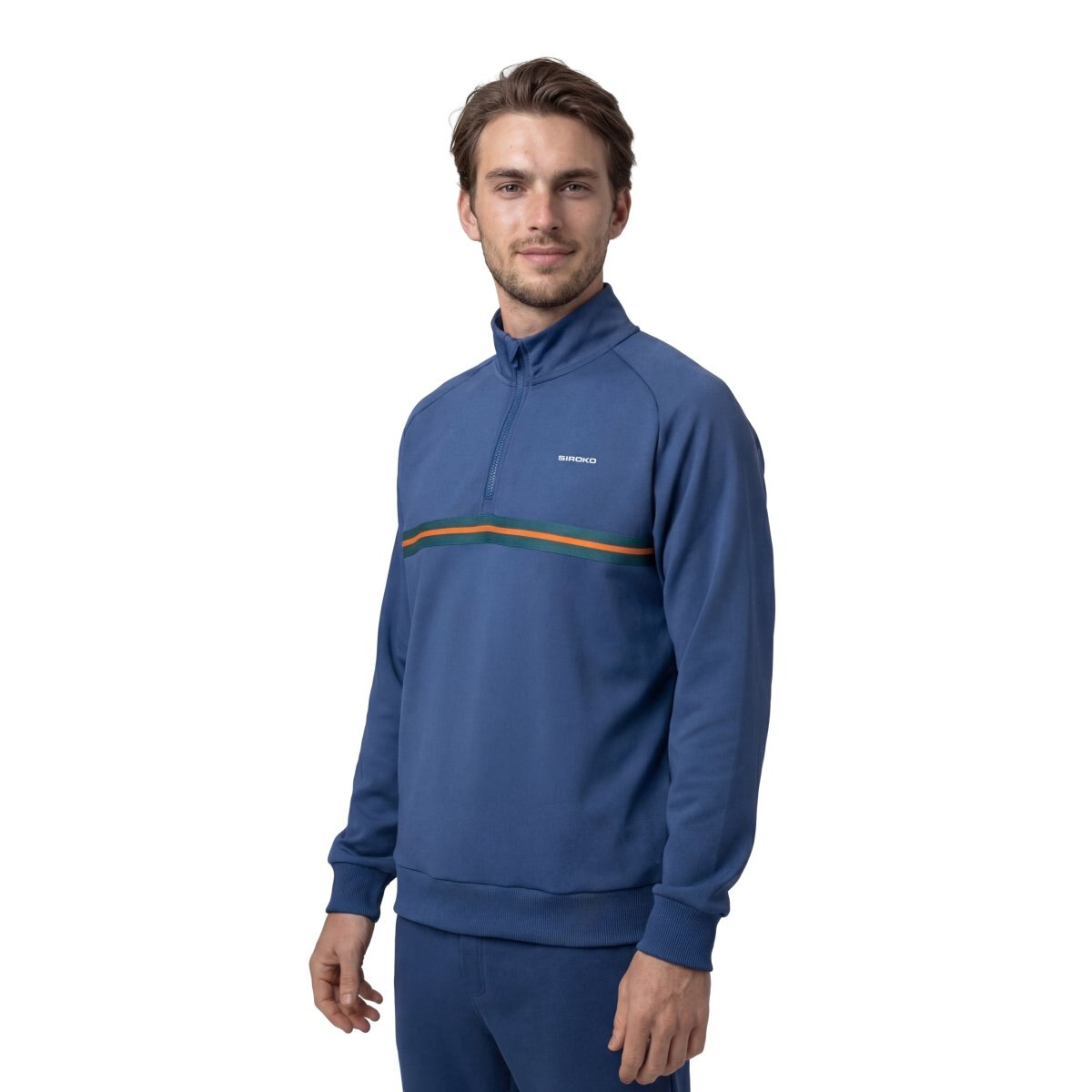 Sudadera media cremallera tenis hombre Tiebreak Siroko - Azul Azul-1