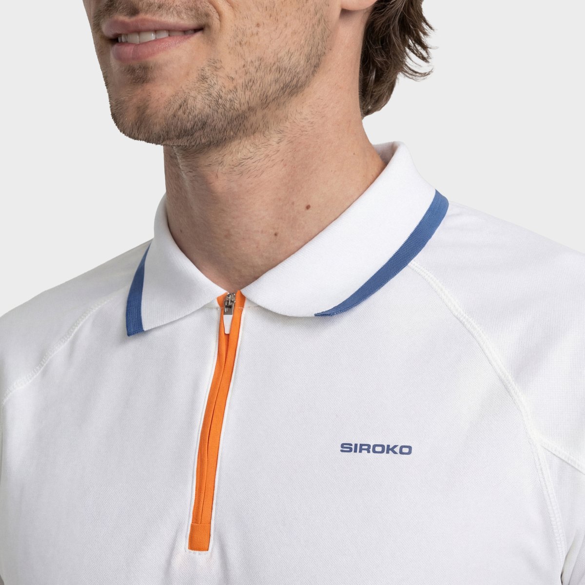 Imagen 4 de Polo técnico media cremallera tenis hombre Player Siroko - Blanco Blanco