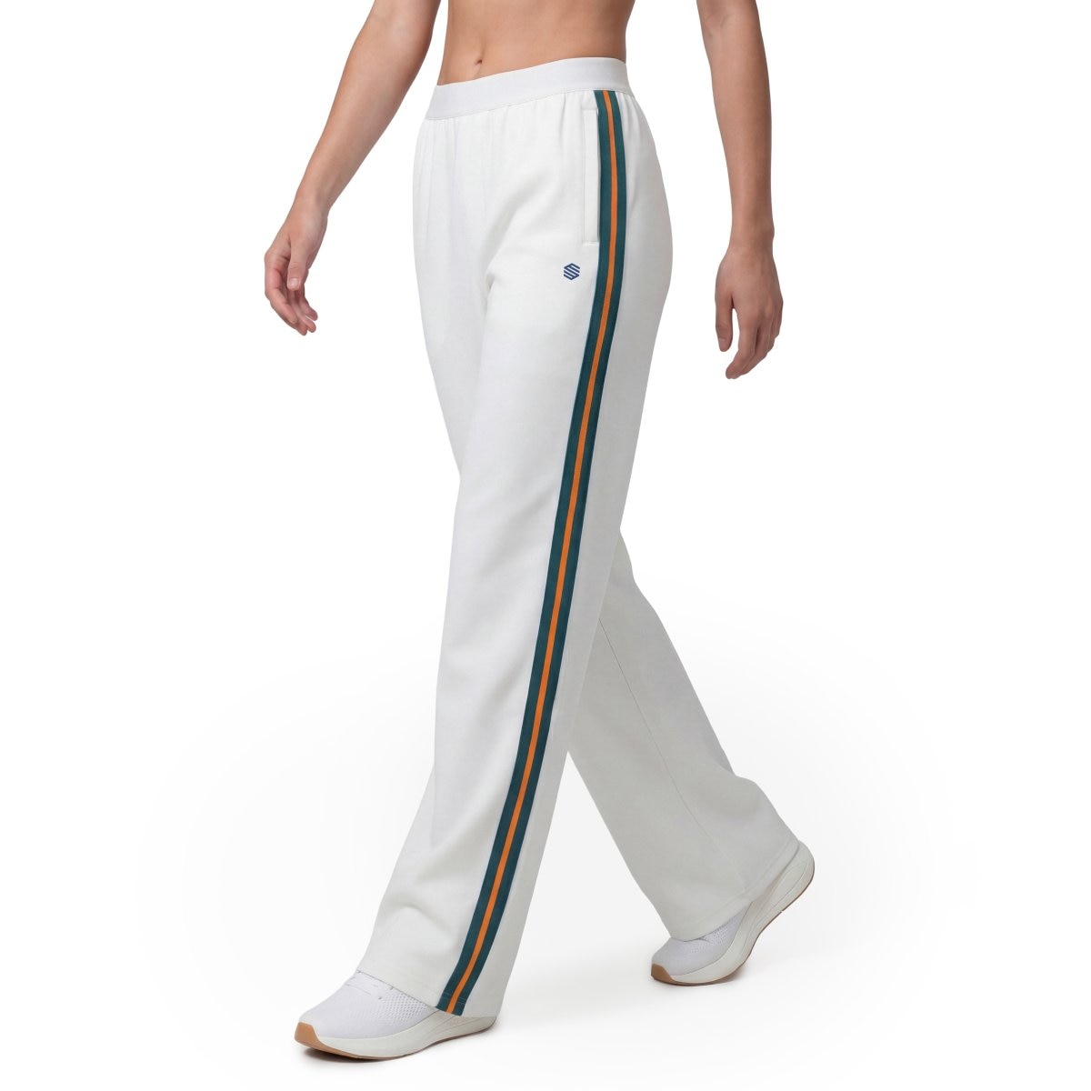 Pantalones acampanados tenis mujer Volley-W Siroko - Blanco Blanco-1