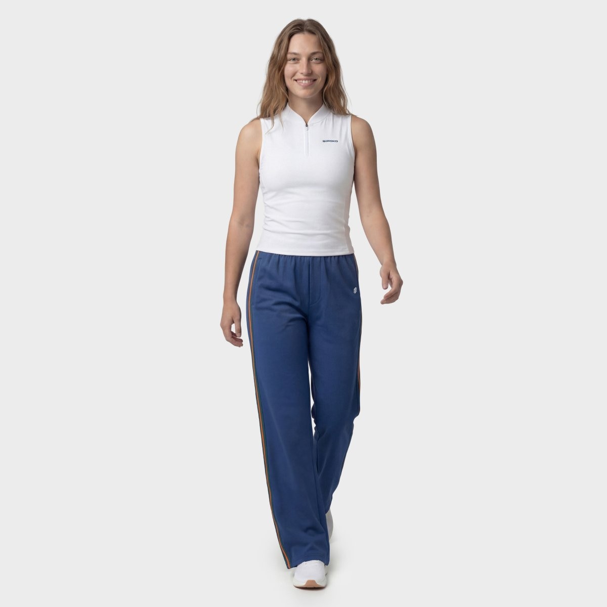 Pantalones acampanados tenis mujer Volley-W Siroko - Azul Azul-3