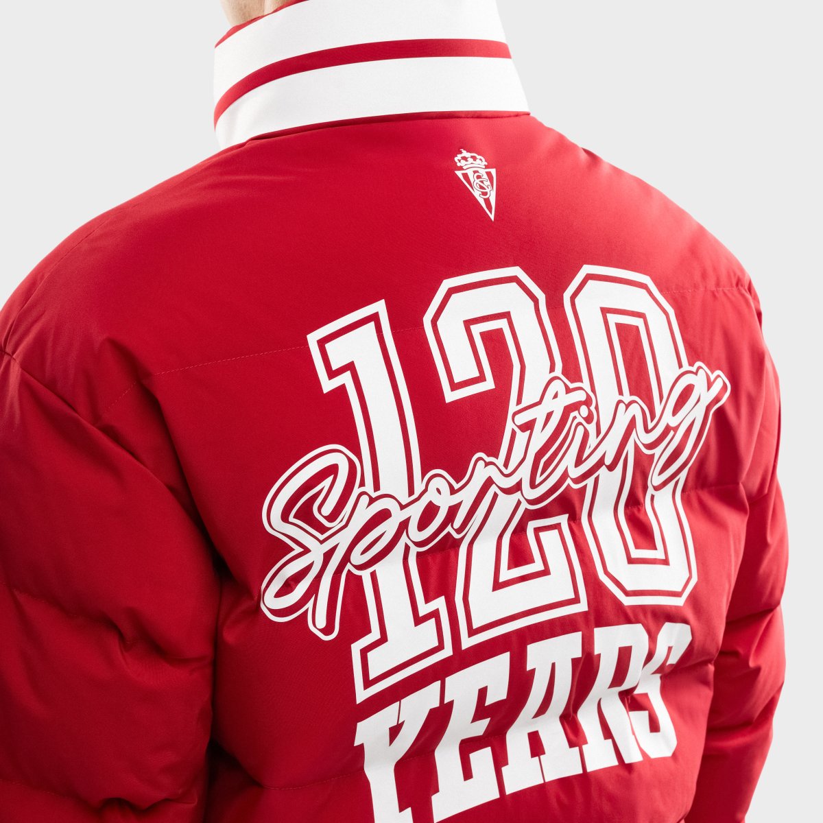 Chaqueta acolchada 120 aniversario Real Sporting de Gijón hombre SC120 El Bibio Red Siroko - Rojo Rojo-4