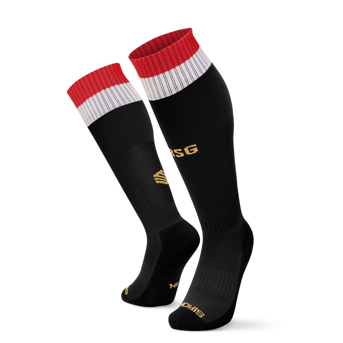 Siroko Medias fútbol equipación oficial del Real Sporting de Gijón Adulto RSG Socks U Negro