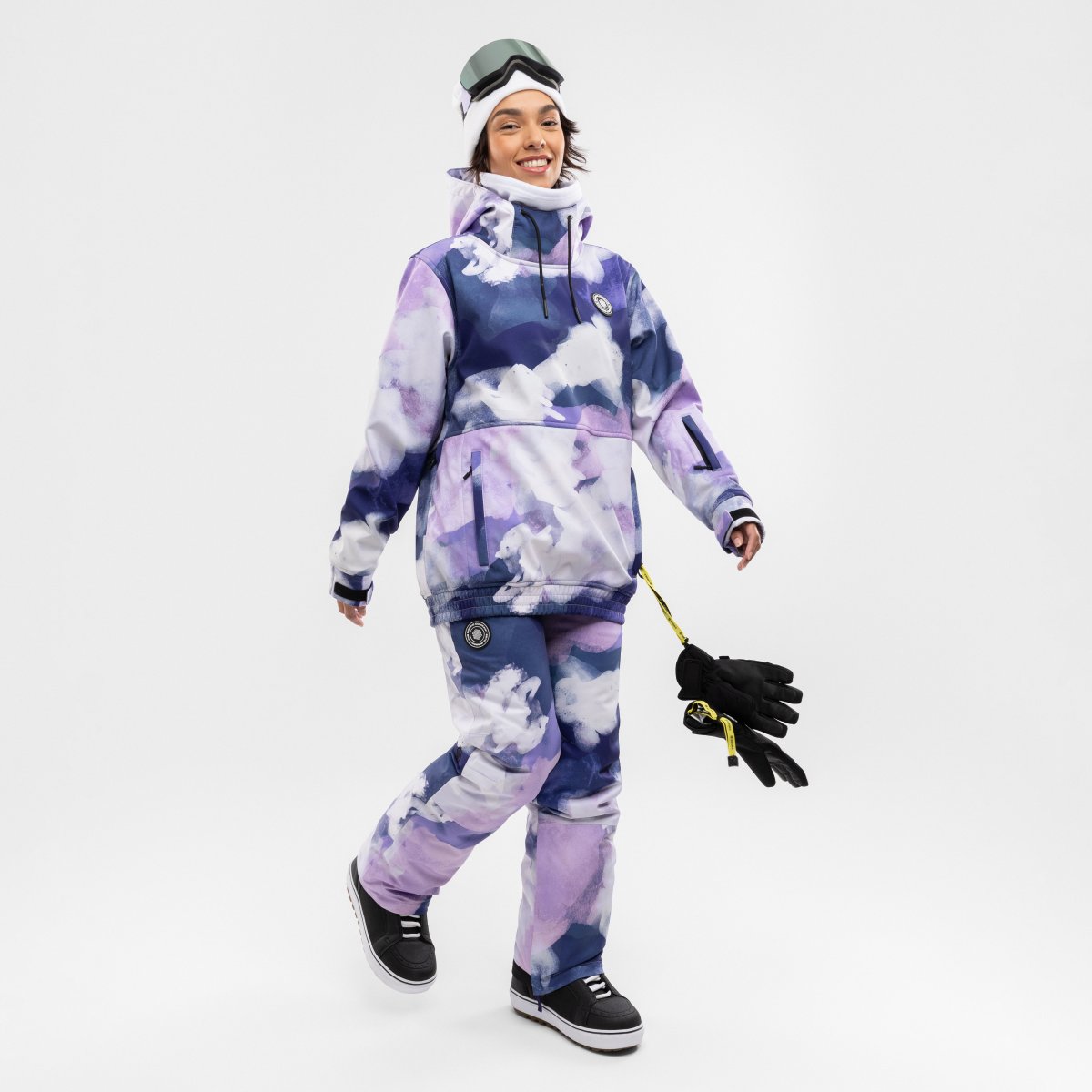 Chaqueta para snowboard/esquí mujer W1-W Siroko - Morado Morado-3