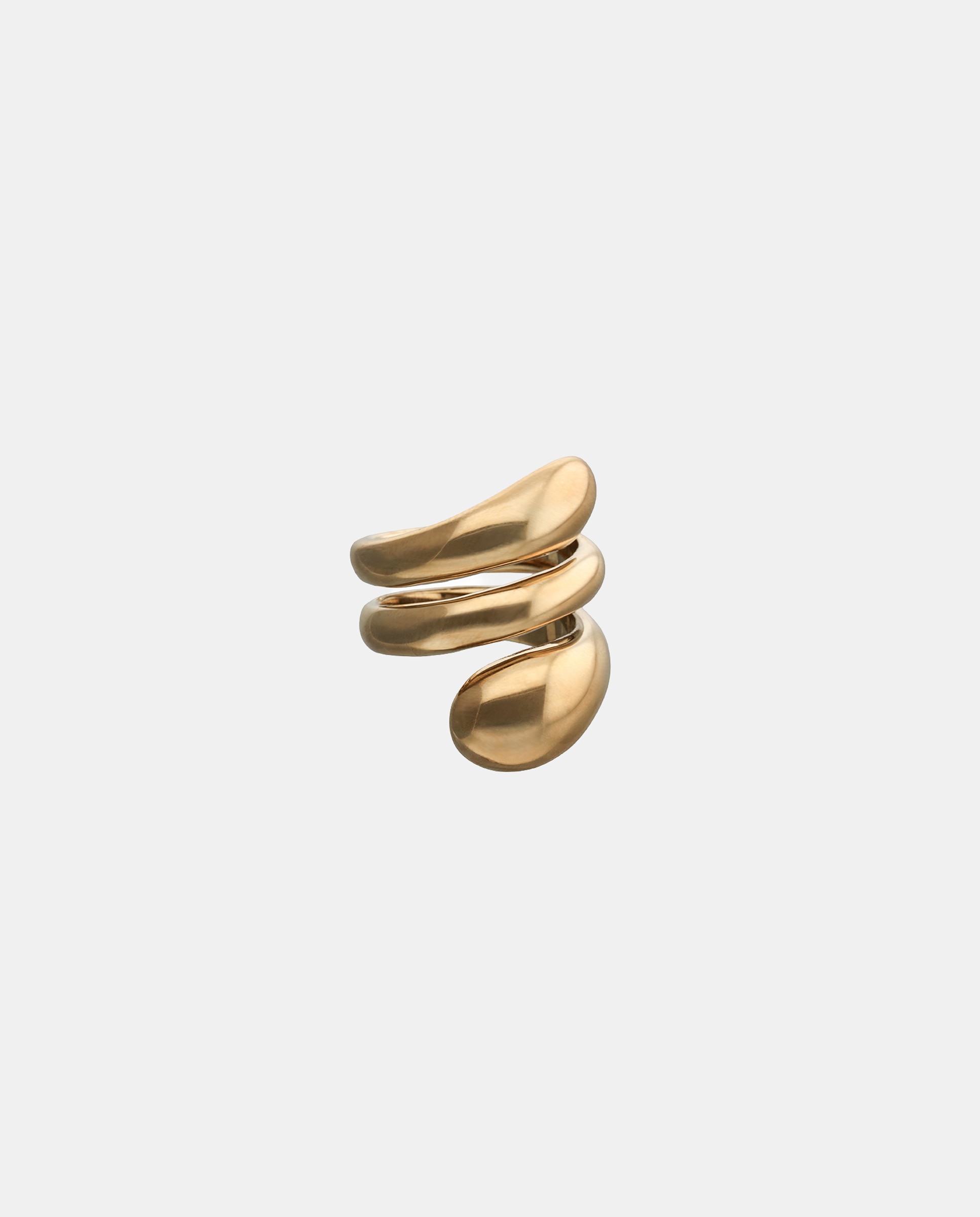 Imagen 0 de Anillo triple bañado en oro 18k en forma de espiral Oro