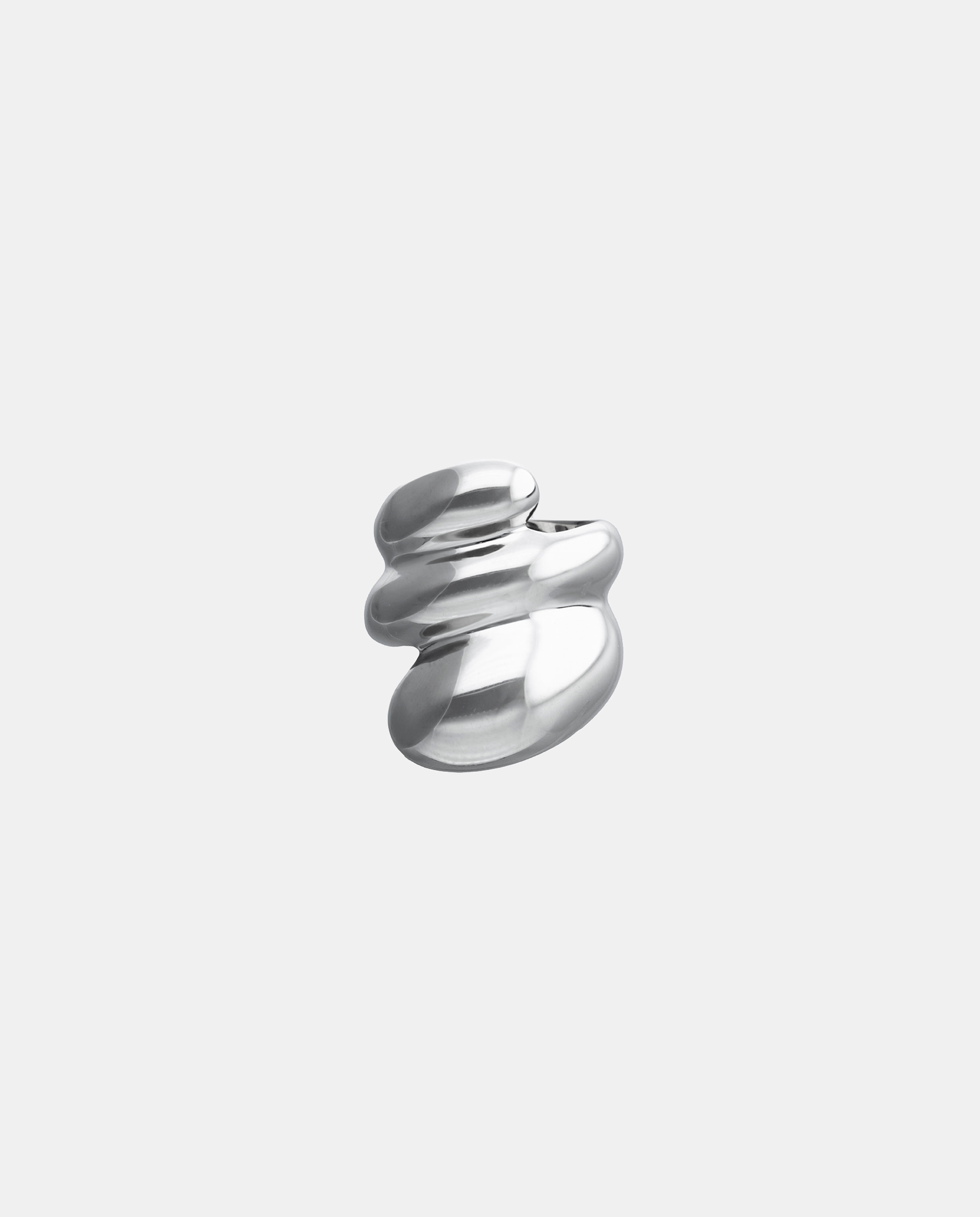 Imagen 0 de Anillo bañado en plata en forma de espiral Plata