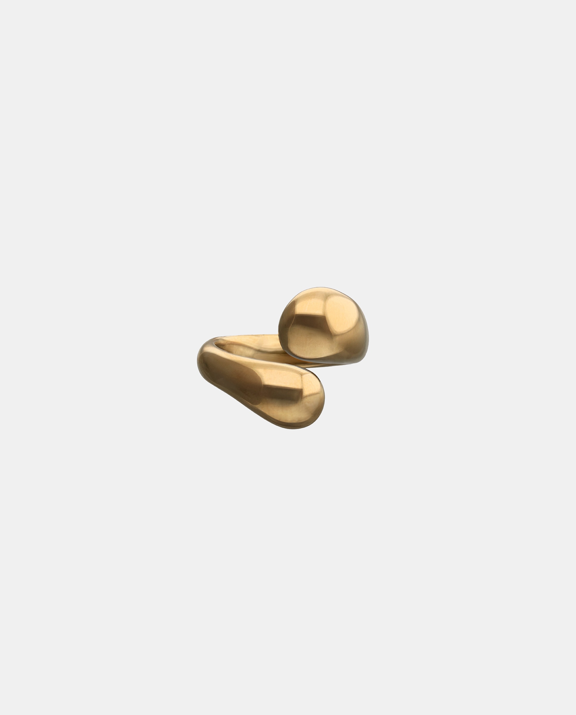 Imagen 0 de Anillo doble bañado en oro 18k en forma de espiral Oro