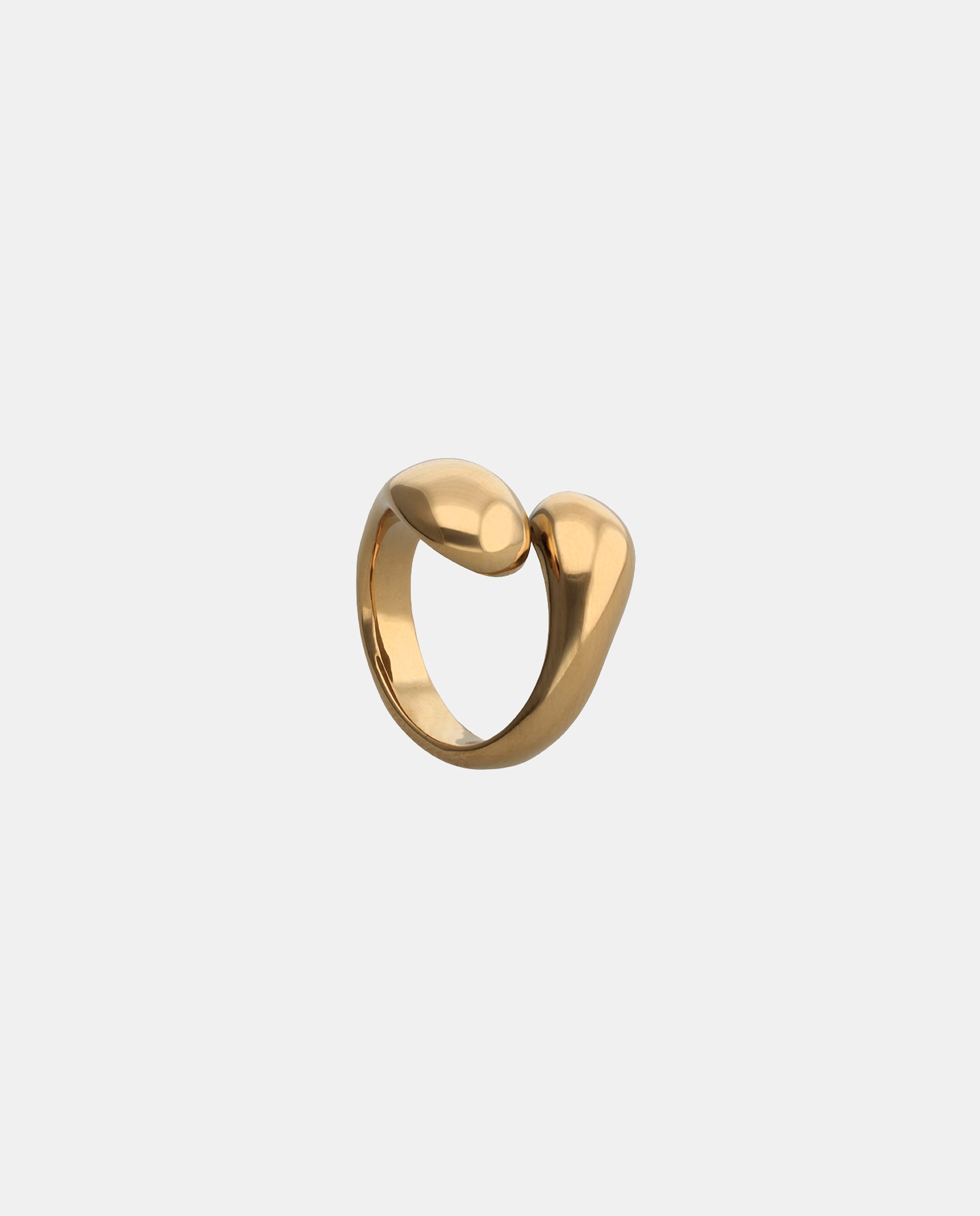Anillo doble bañado en oro 18k en forma de espiral - UNO de 50 - Oro Oro-2