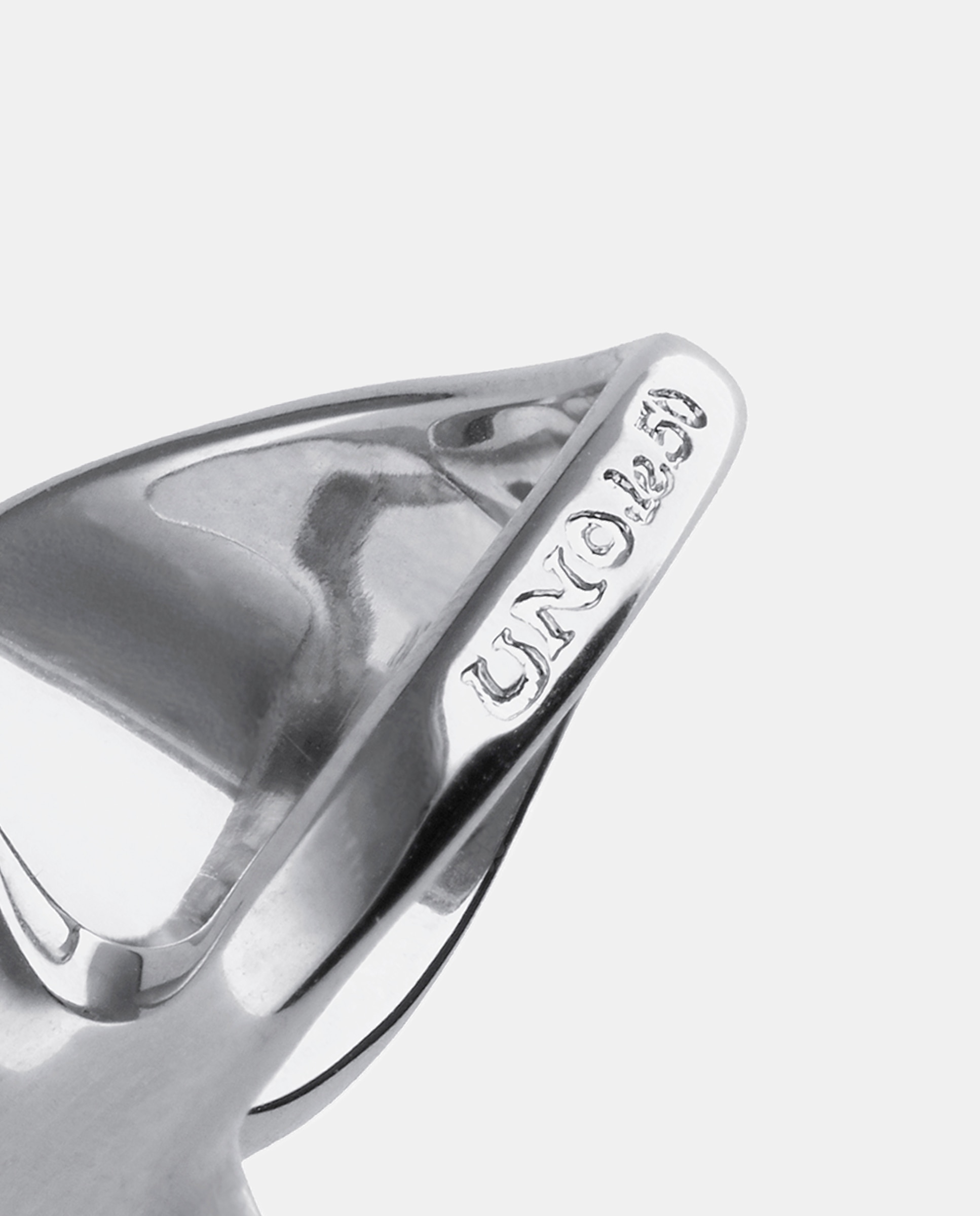 Anillo bañado en plata con dos gotas en los extremos - UNO de 50 - Plata Plata-3