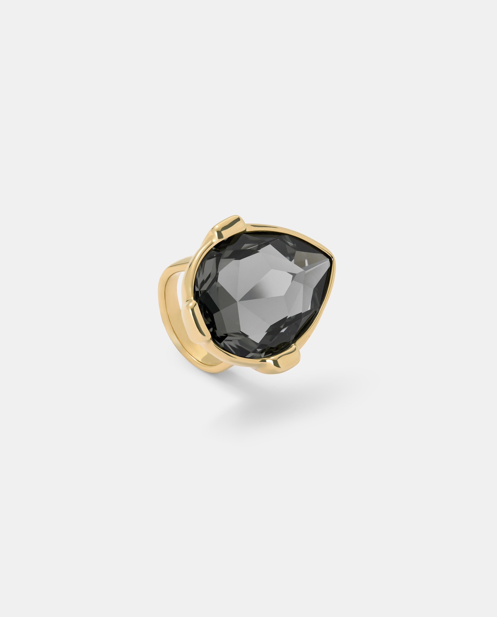 Imagen 2 de Anillo bañado con un cristal facetado - UNO de 50 - Gris Gris