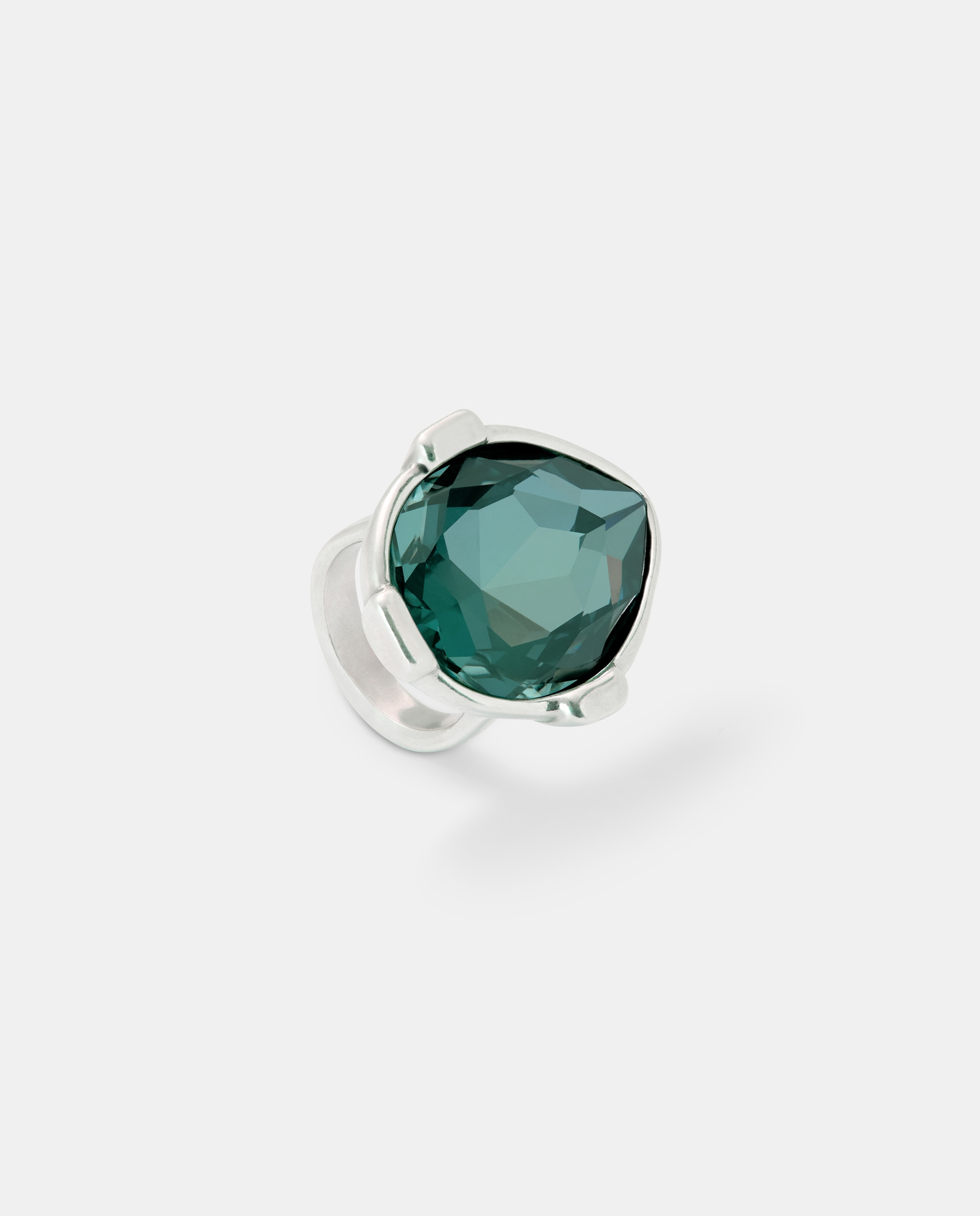 Imagen 2 de Anillo bañado con un cristal facetado - UNO de 50 - Verde Verde