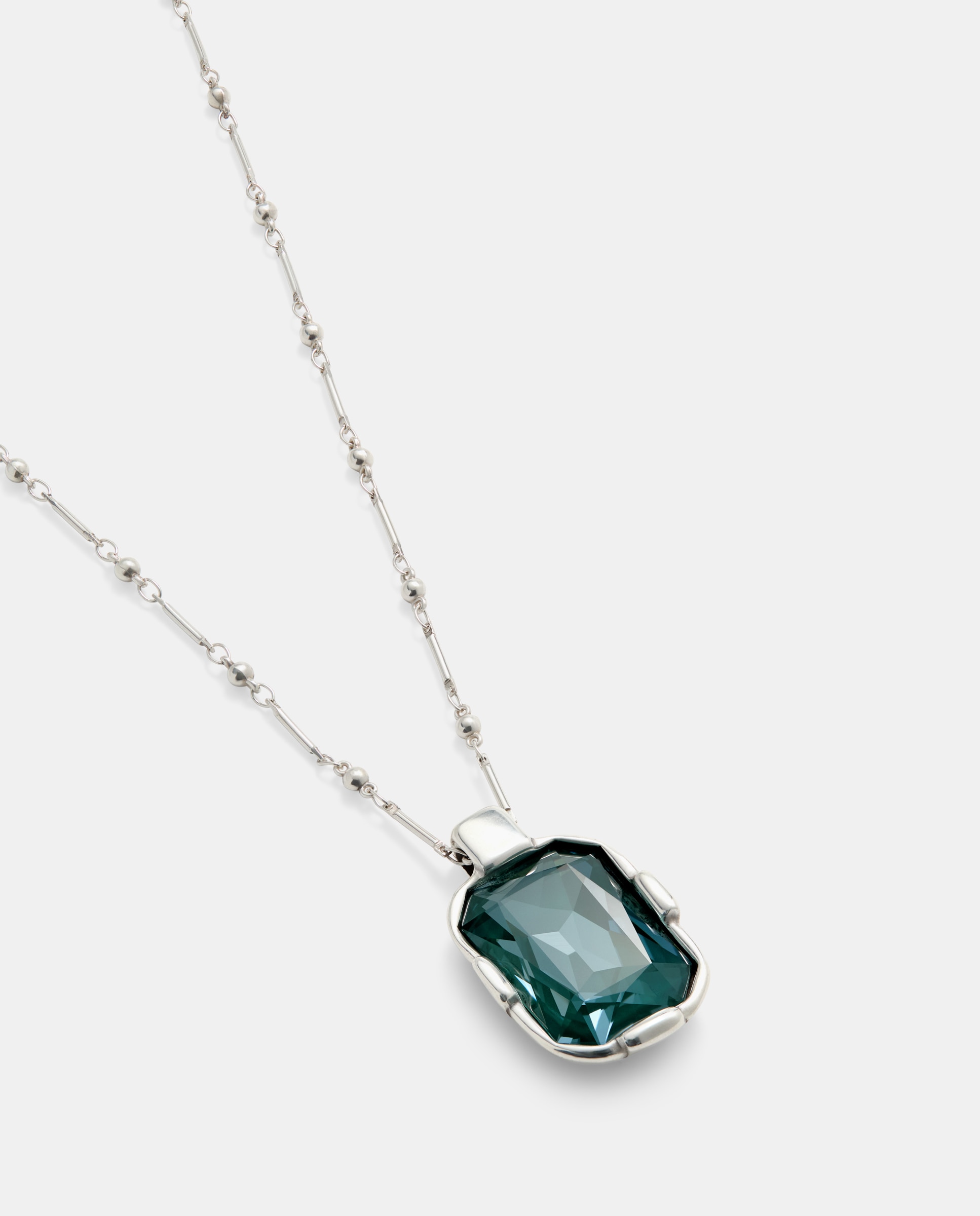 Imagen 3 de Cadena con colgante bañada con un cristal facetado - UNO de 50 - Verde Verde
