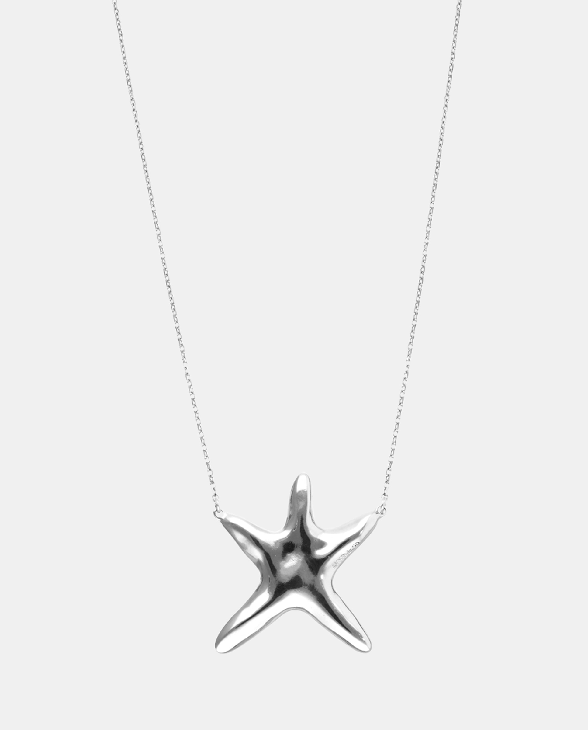 Collar largo bañado en con una estrella - UNO de 50 - Plata Plata-1