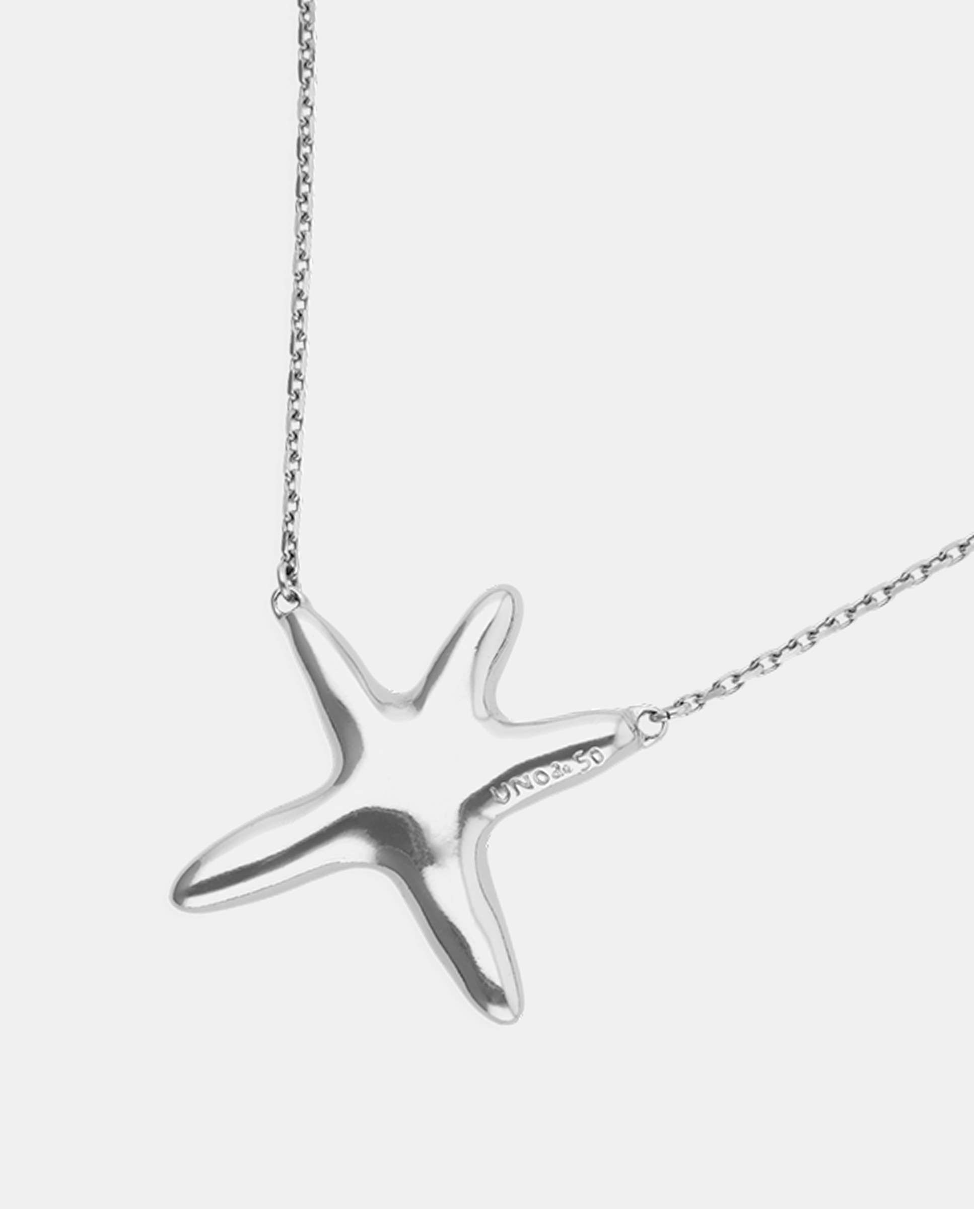 Collar largo bañado en con una estrella - UNO de 50 - Plata Plata-3