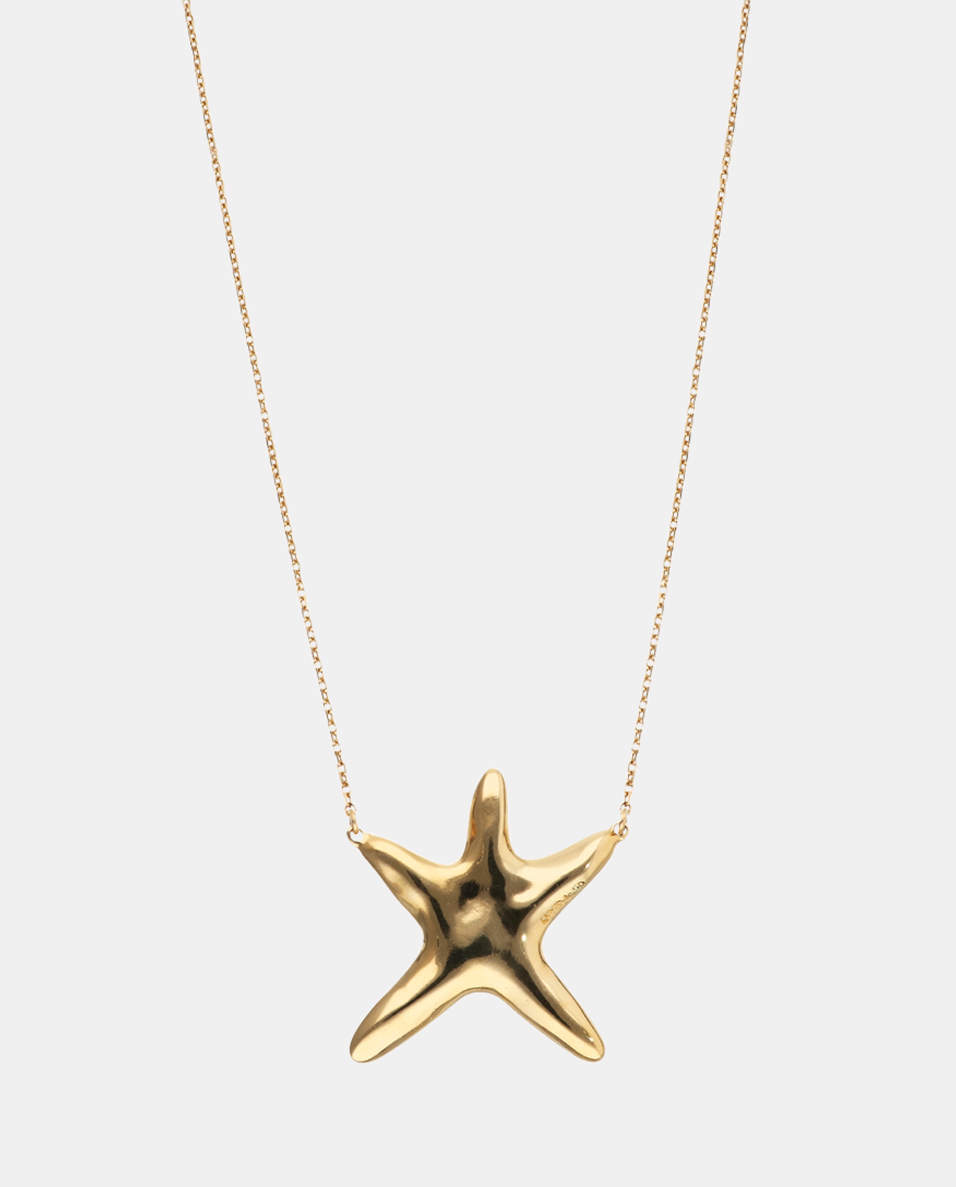 Collar largo bañado en 18k con una estrella - UNO de 50 - Oro Oro-1