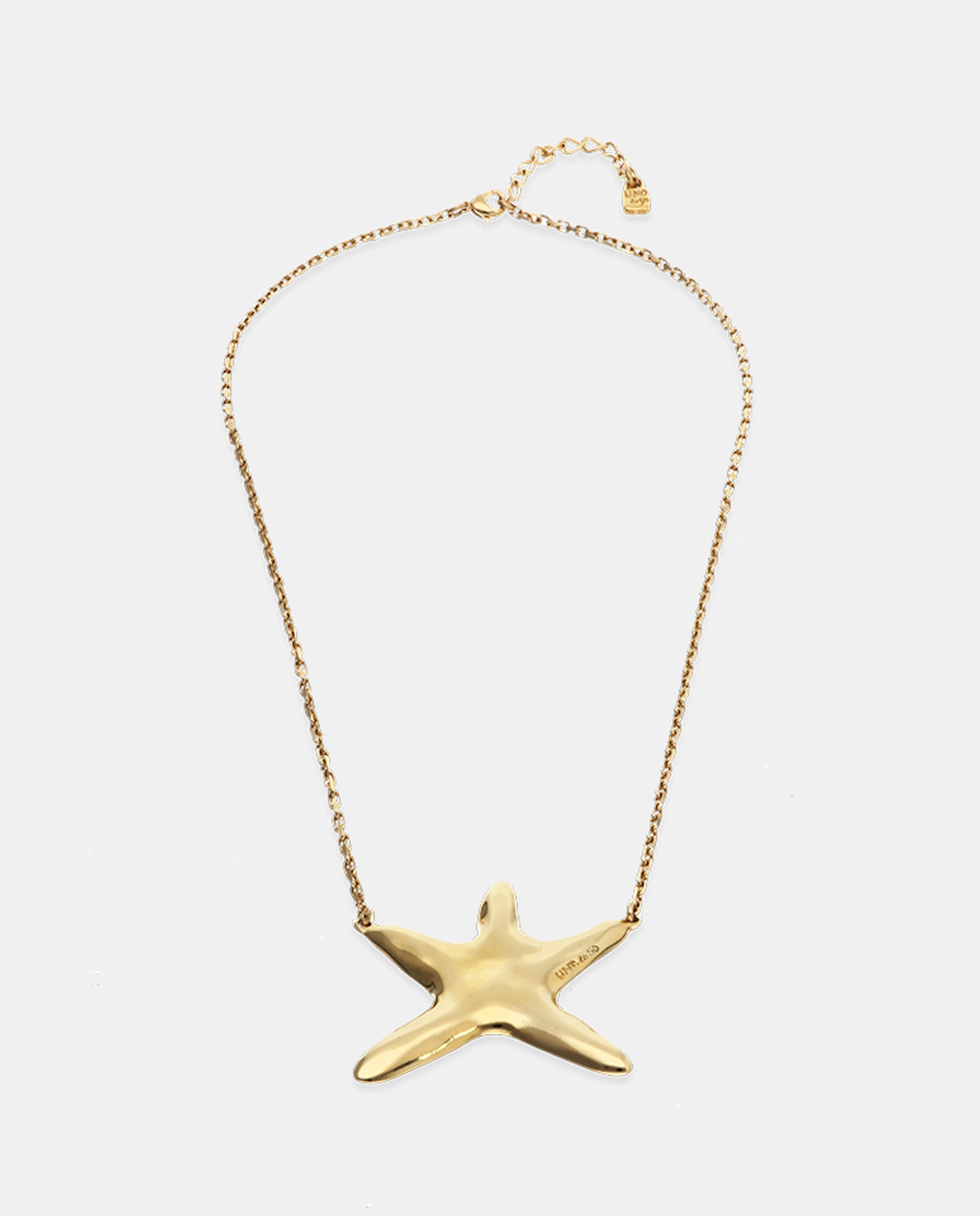Collar largo bañado en 18k con una estrella - UNO de 50 - Oro Oro-2