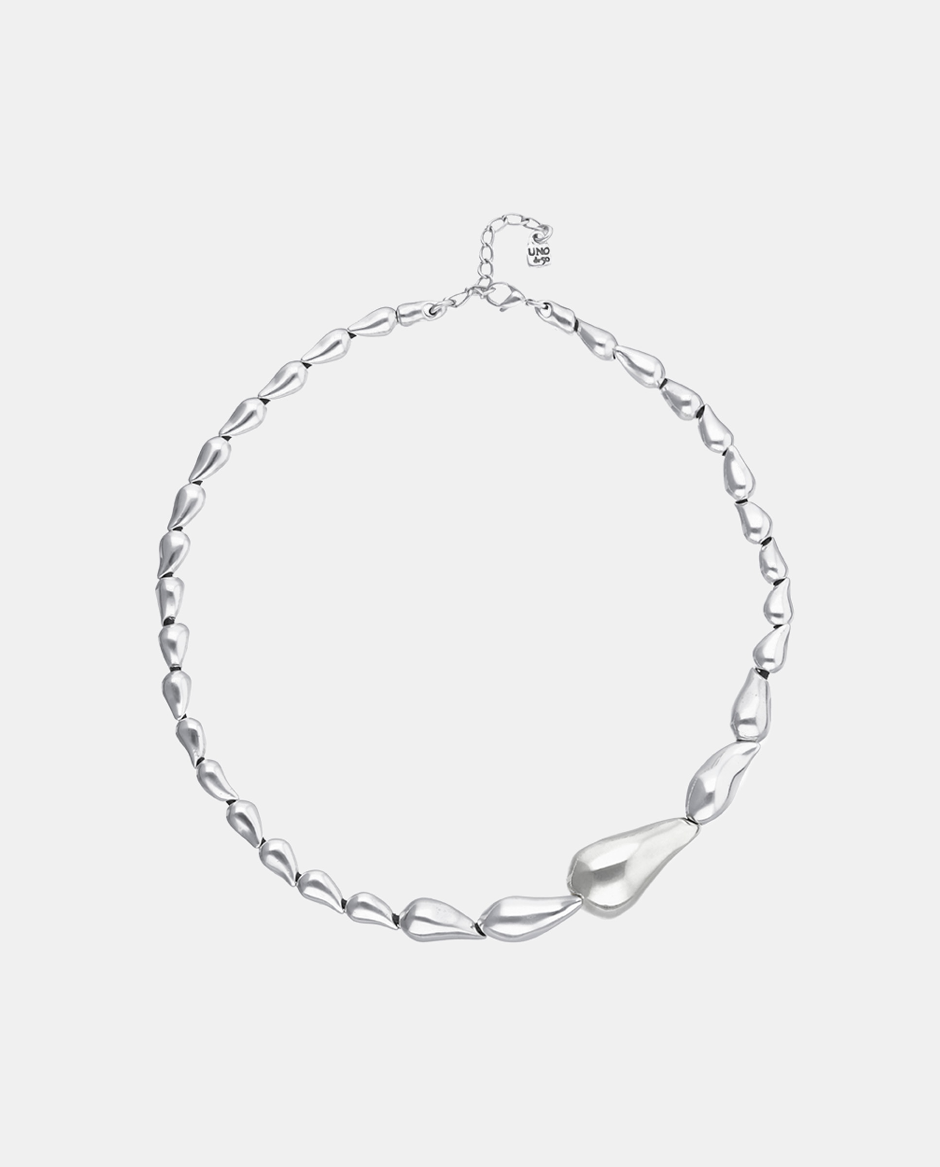 Collar de gotas bañado en - UNO de 50 - Plata Plata-1
