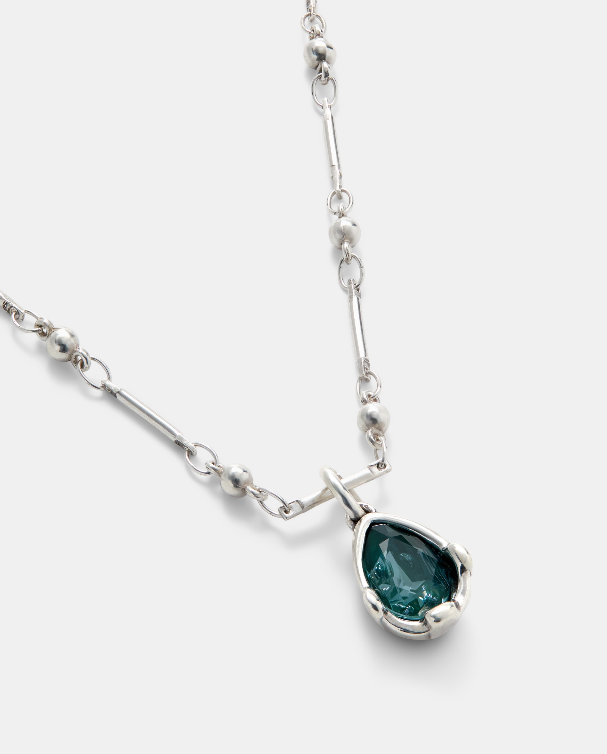 Imagen 3 de Cadena con colgante bañado con un cristal facetado - UNO de 50 - Verde Verde