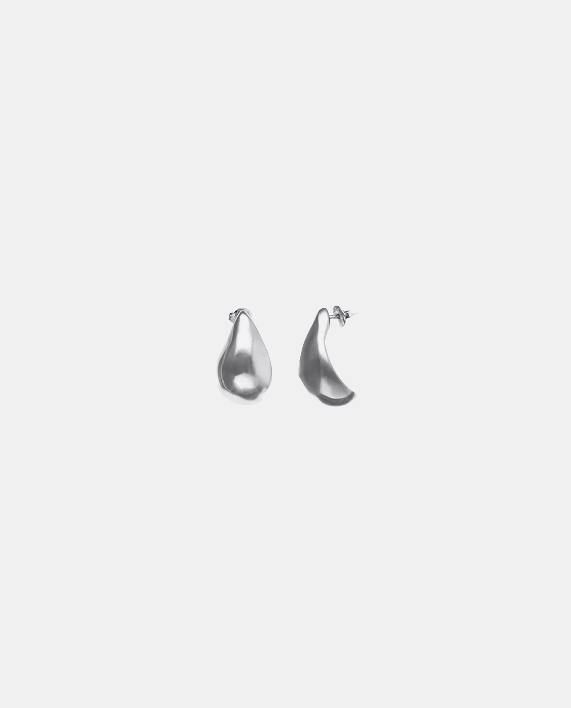 Pendientes bañados en plata en forma de gota - UNO de 50 - Plata Plata-2