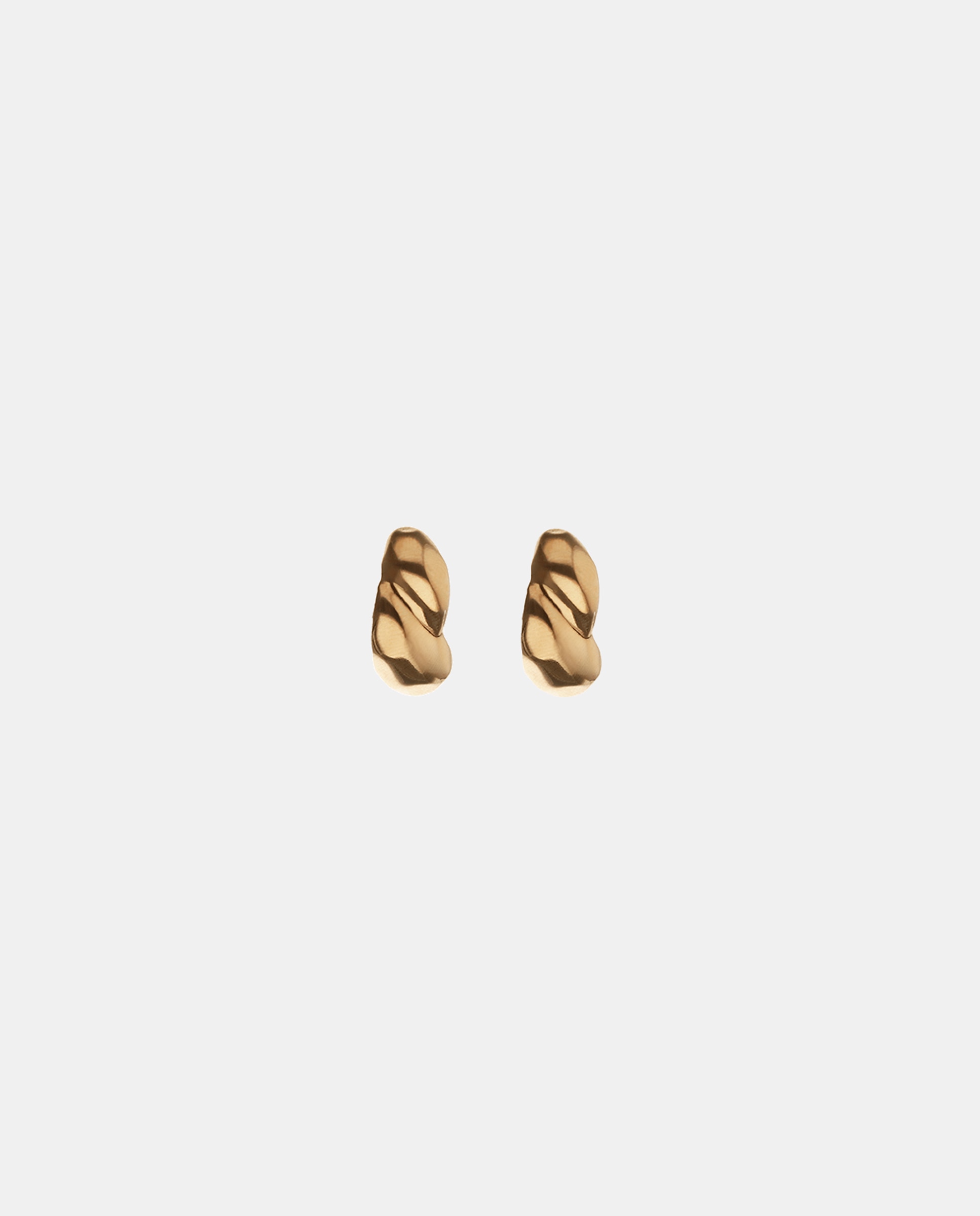 Pendientes dobles bañados en oro 18k en forma de gota - UNO de 50 - Oro Oro-1