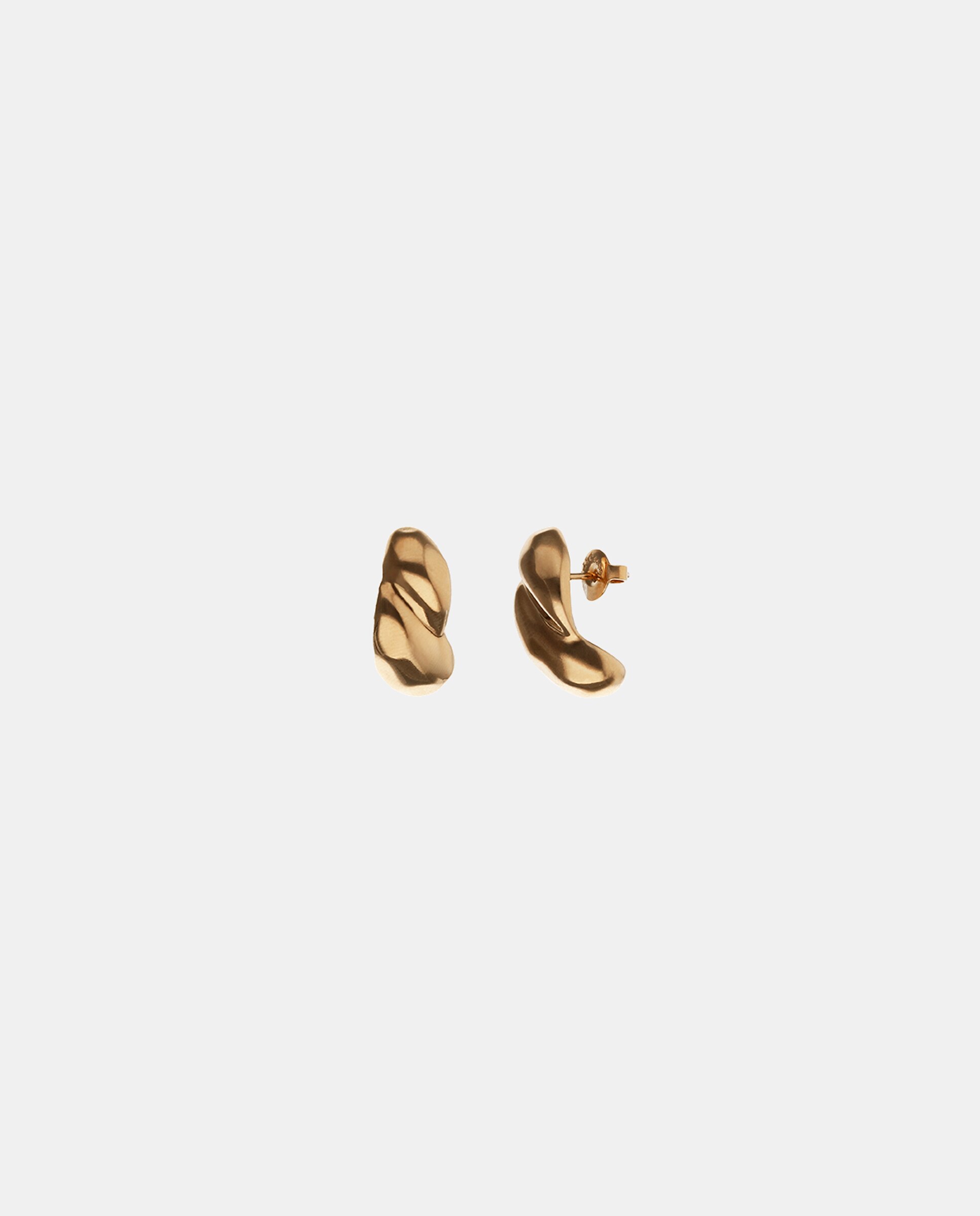 Pendientes dobles bañados en oro 18k en forma de gota - UNO de 50 - Oro Oro-2