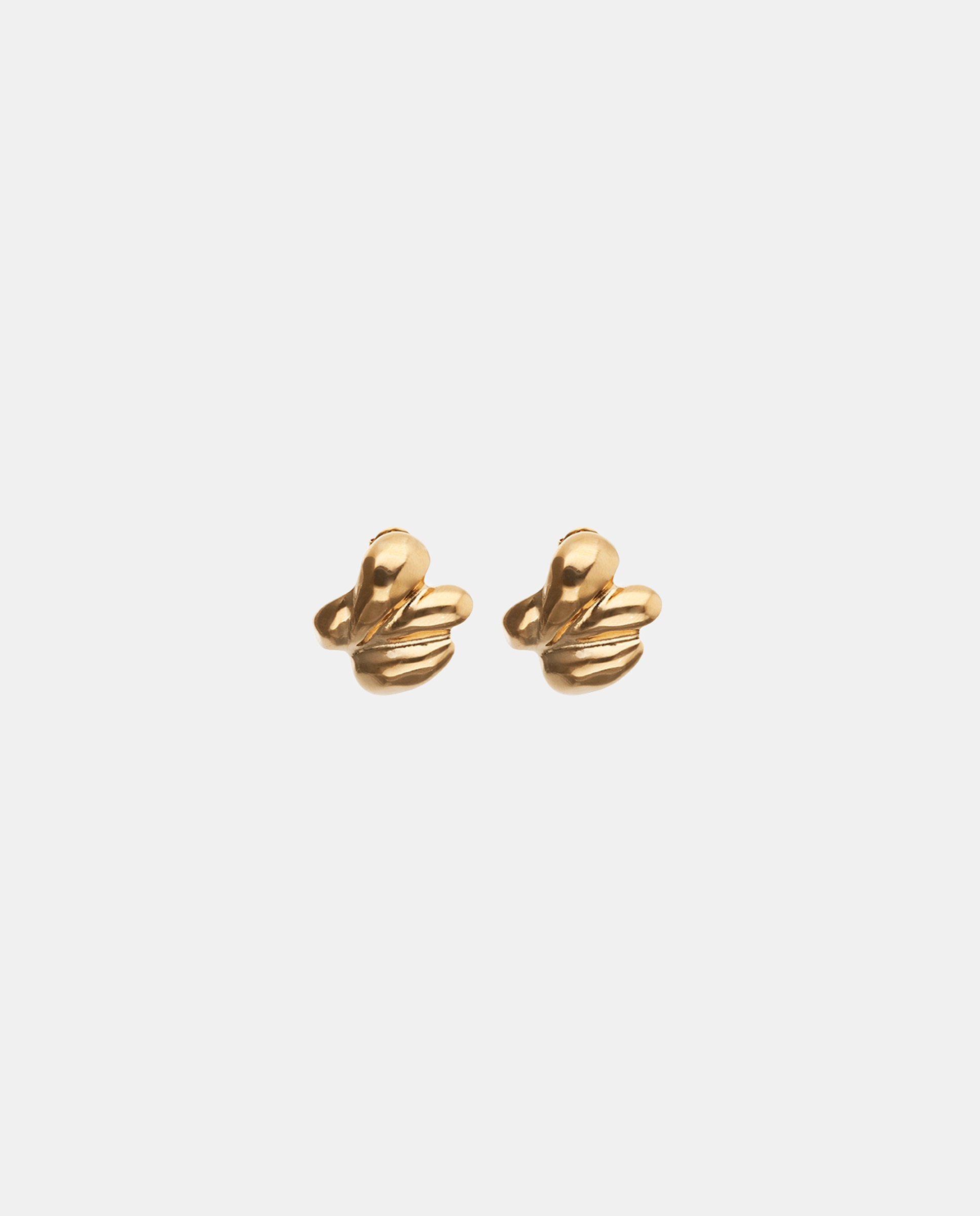 Imagen 0 de Pendientes triples bañados en oro 18k en forma de espiral Oro