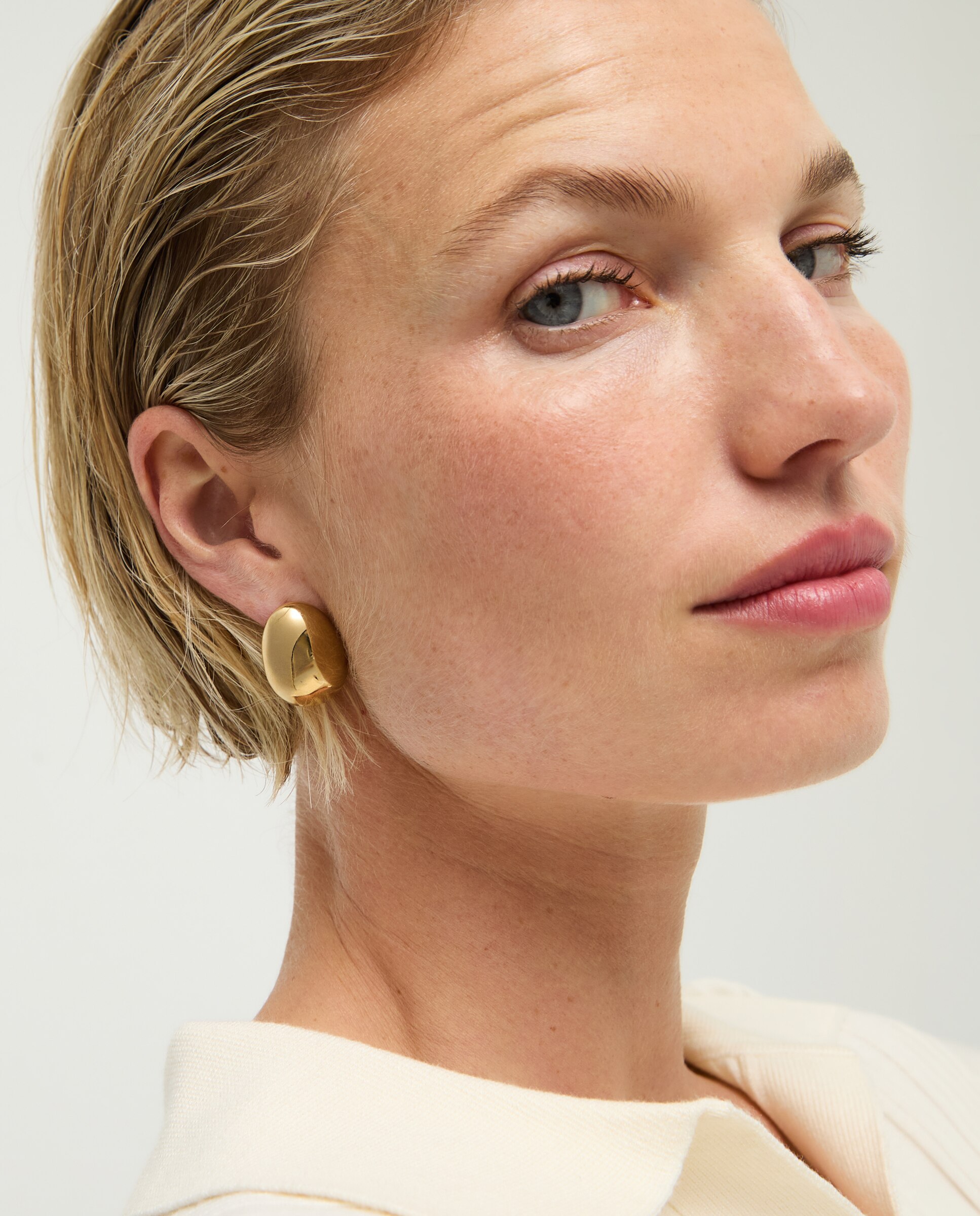 Pendientes bañados en oro 18k - UNO de 50 - Oro Oro-3