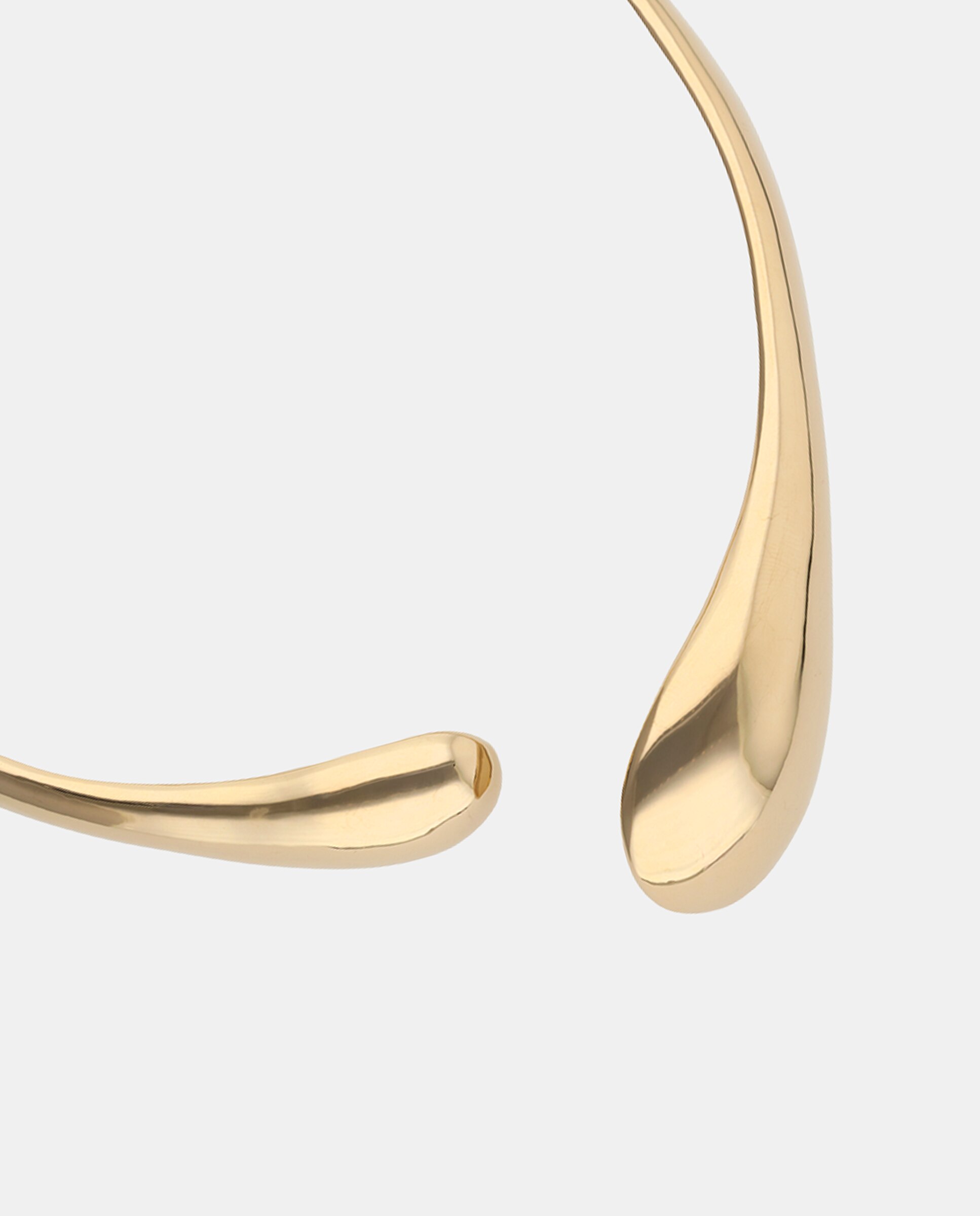 Collar rígido bañado en 18k con dos gotas en los extremos - UNO de 50 - Oro Oro-3