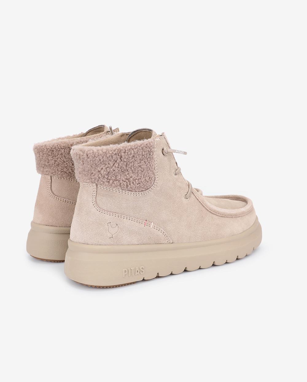 Bota wallabi de piel antideslizante con easy on - Walk In Pitas - Beige Beige-2