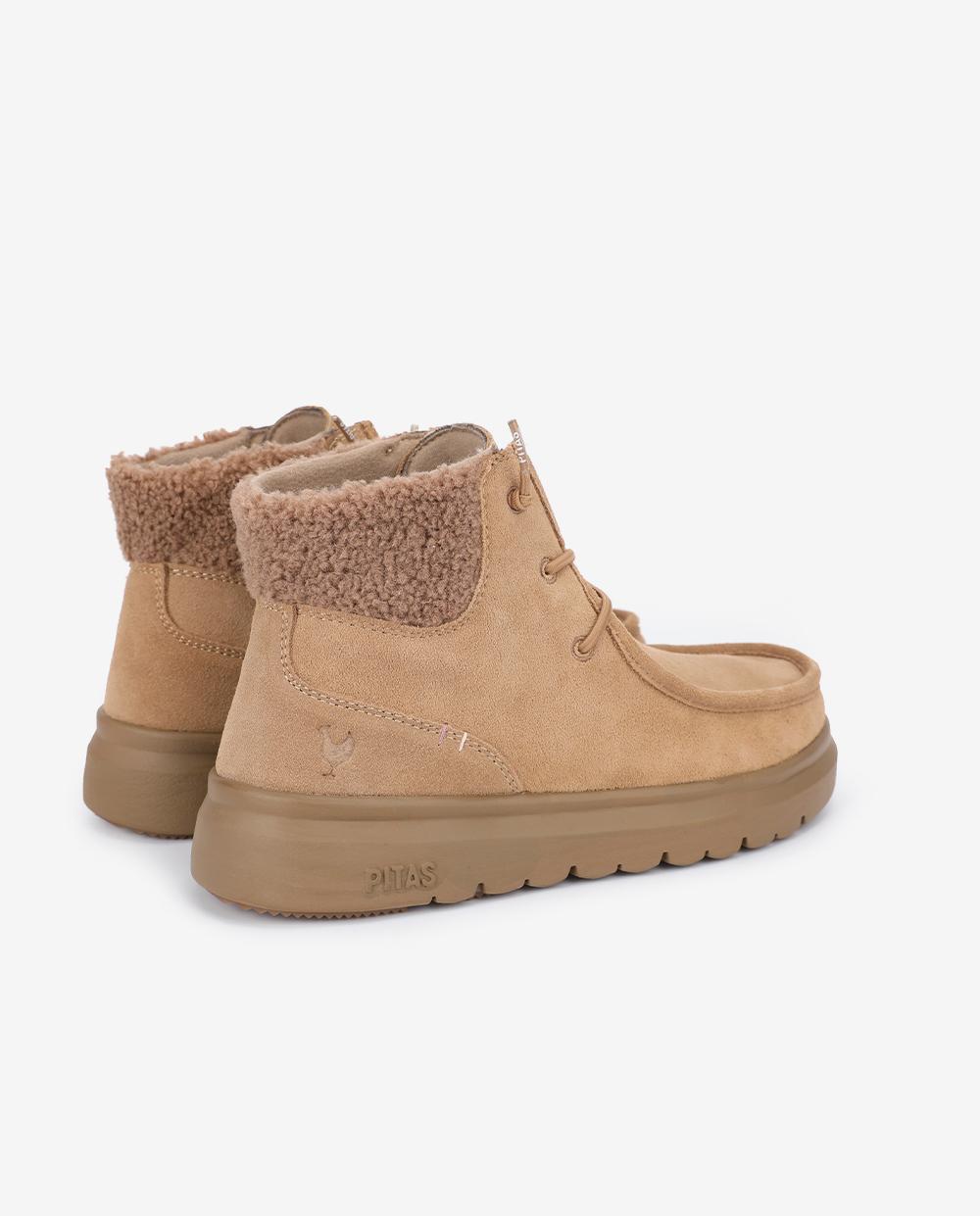 Bota wallabi de piel antideslizante con easy on - Walk In Pitas - Camel Camel-2