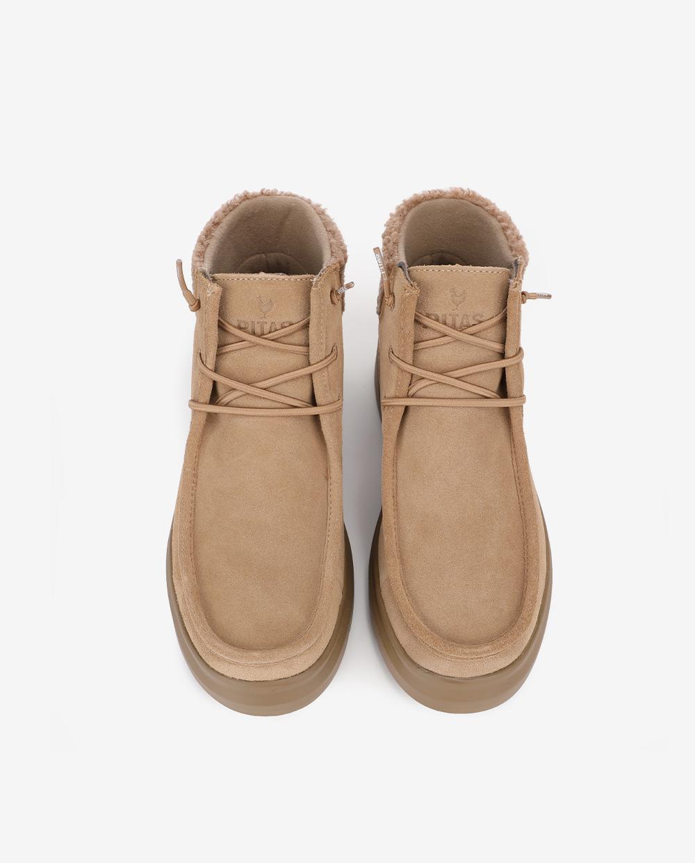 Bota wallabi de piel antideslizante con easy on - Walk In Pitas - Camel Camel-4