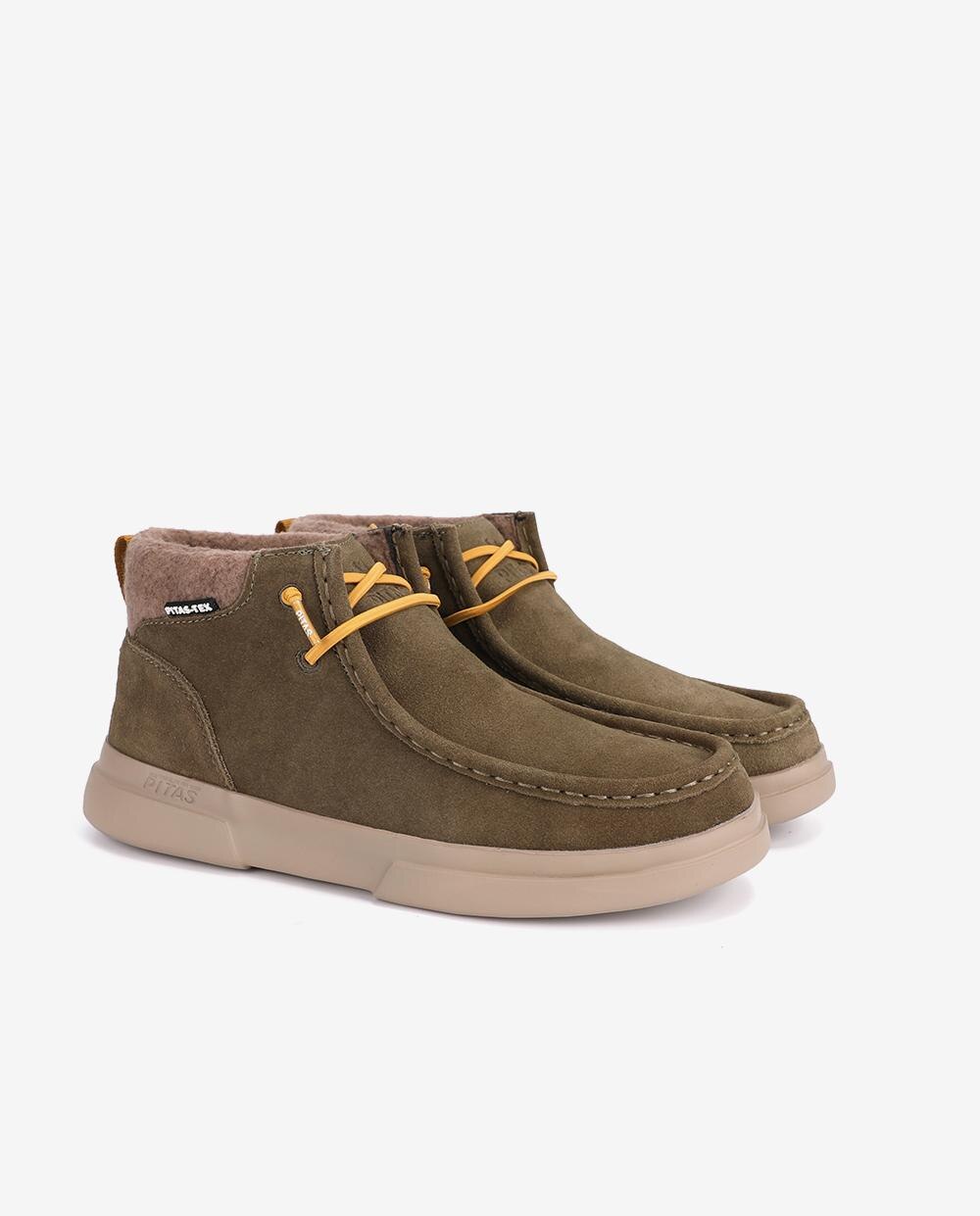 Botines con pelo confort garda - Walk In Pitas - Verde-Marrón Verde-Marrón-3