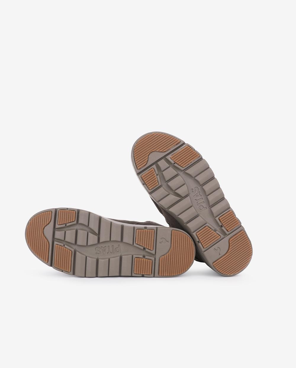 Bota wallabi de piel antideslizante con easy on - Walk In Pitas - Gris claro Gris claro-5