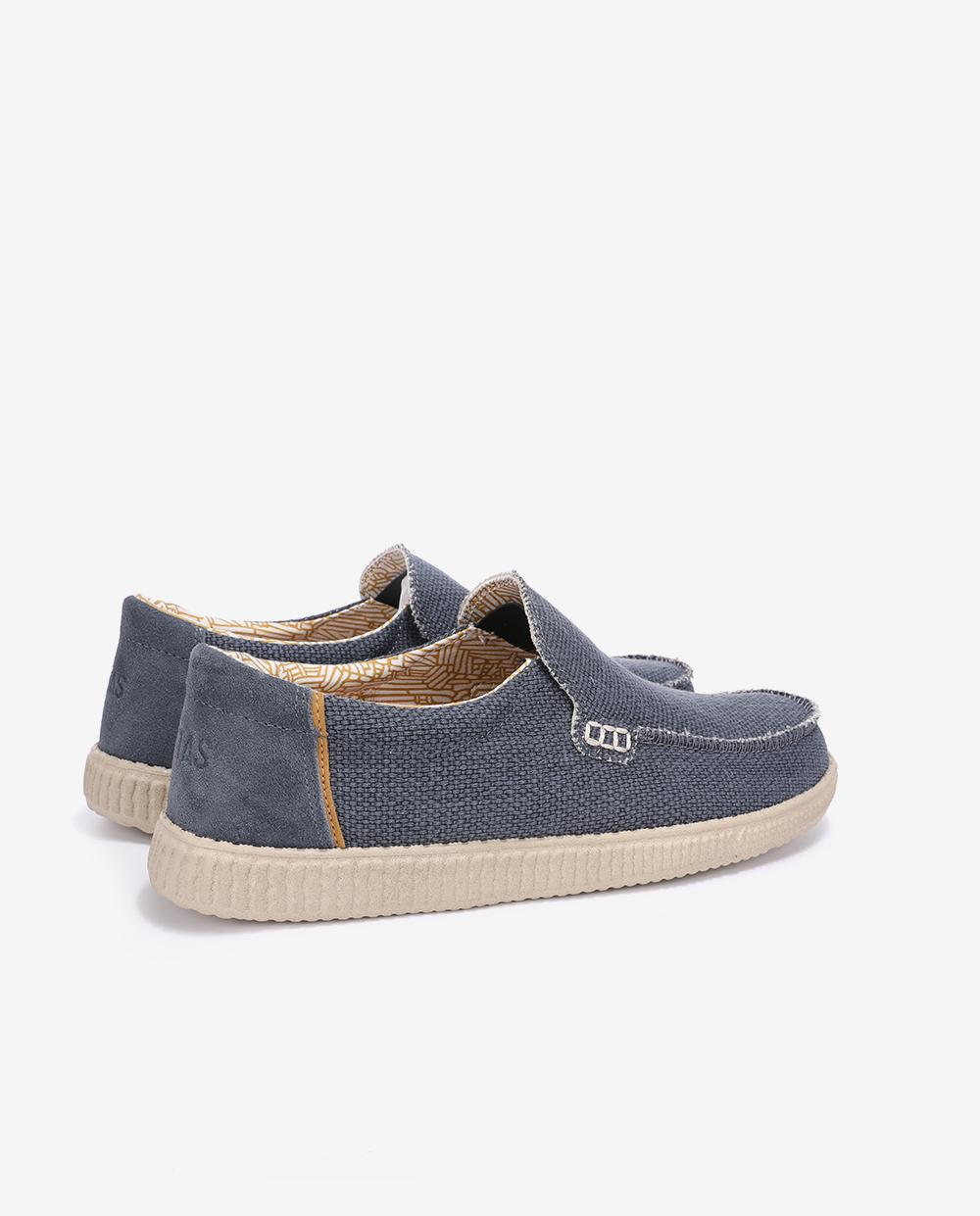 Walk In Pitas - Mocasines driver de hombre tipo slip on en lona y serraje.