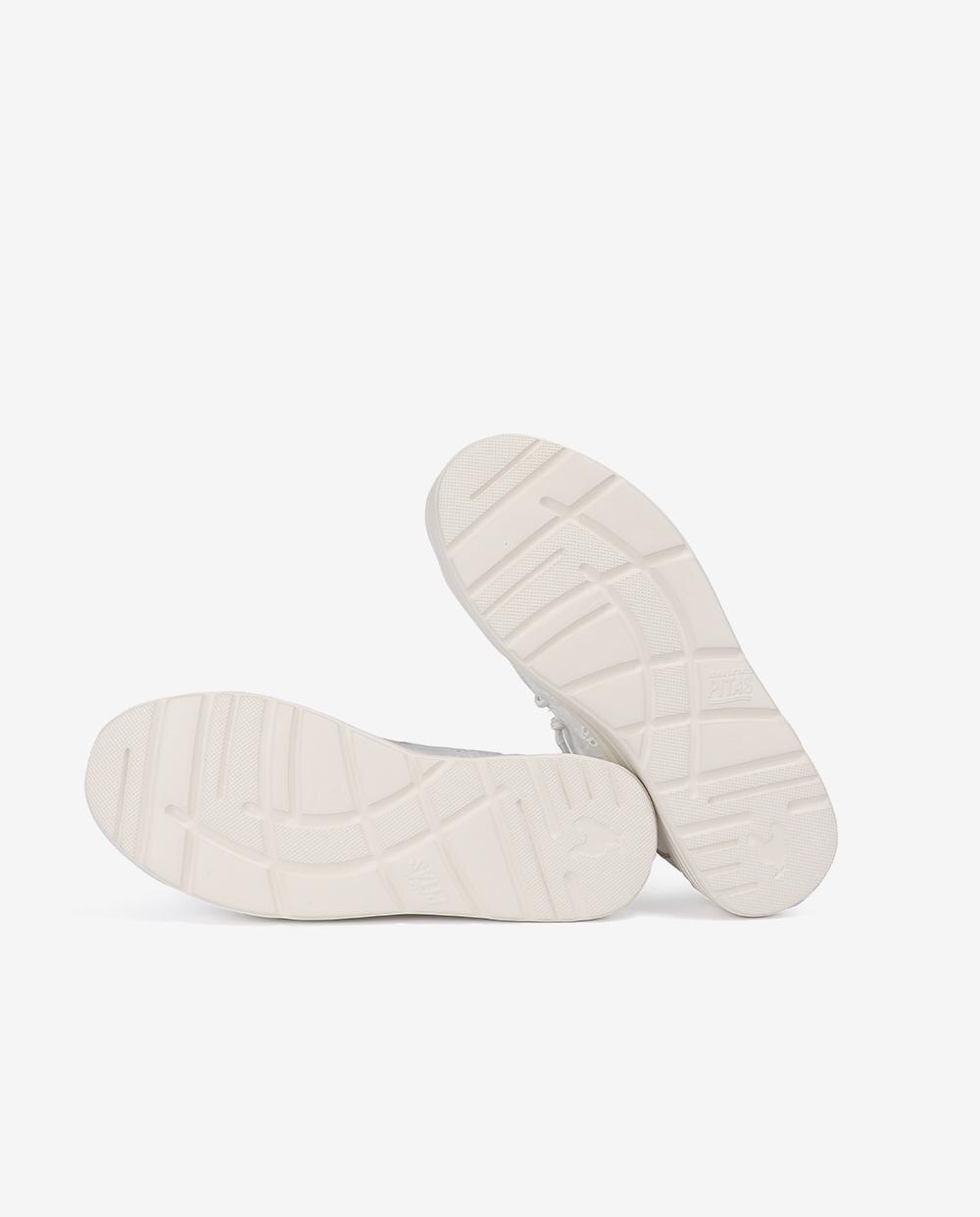 Zapatos planos confort de mujer tipo wallabi con bordado - Walk In Pitas - Blanco Blanco-5