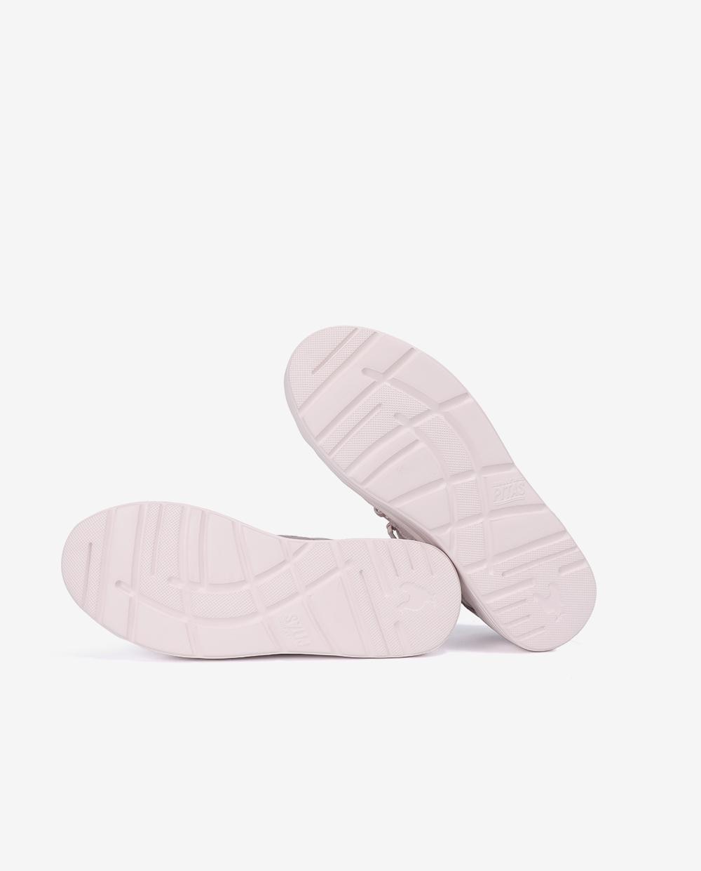 Zapatos planos confort de mujer tipo wallabi con bordado - Walk In Pitas - Topo Topo-5