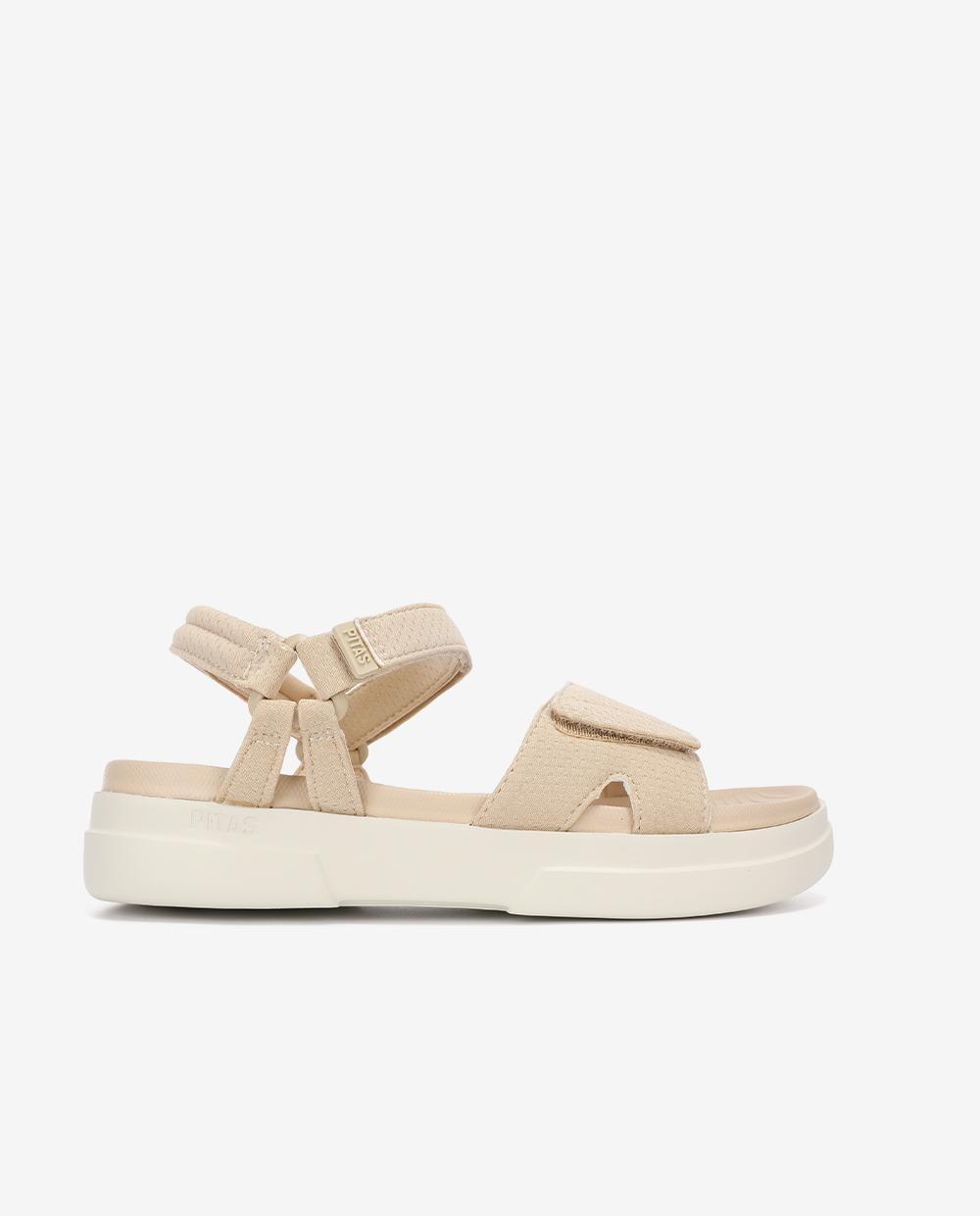 Sandalias planas de mujer ligeras y flexibles - Walk In Pitas - Arena Arena-1