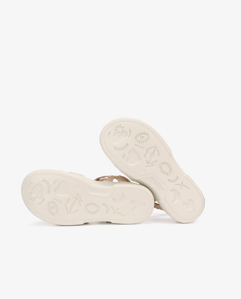 Sandalias planas de mujer ligeras y flexibles - Walk In Pitas - Arena Arena-5