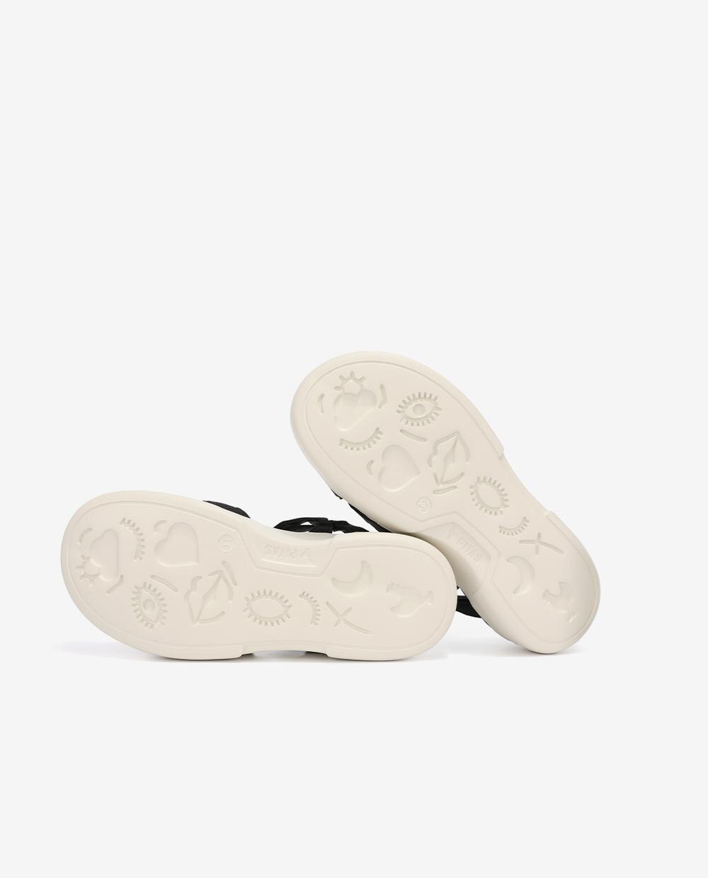 Sandalias planas de mujer ligeras y flexibles - Walk In Pitas - Negro Negro-5