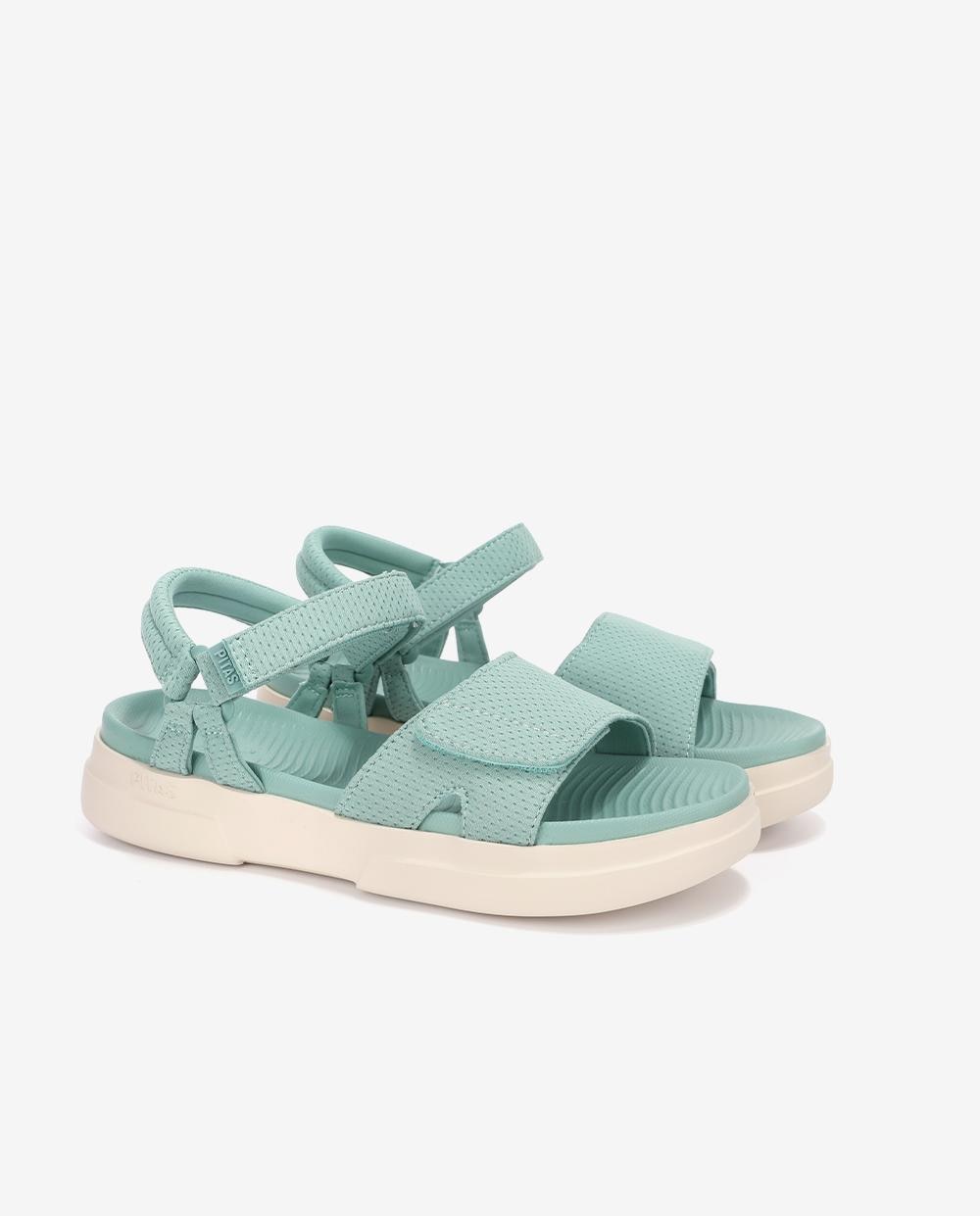 Sandalias planas de mujer ligeras y flexibles - Walk In Pitas - Verde Verde-3