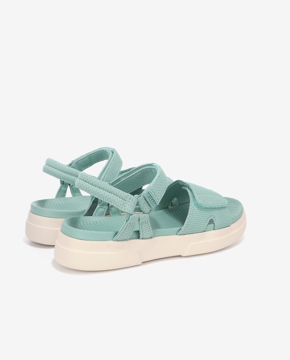 Sandalias planas de mujer ligeras y flexibles - Walk In Pitas - Verde Verde-2