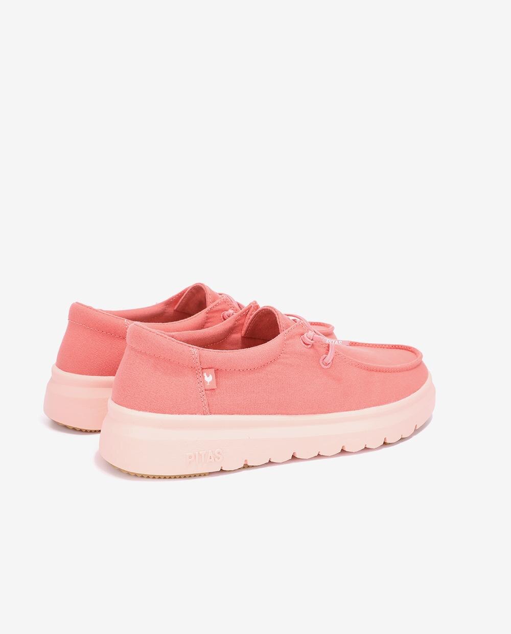 Zapatos planos confort de mujer tipo wallabi suela track - Walk In Pitas - Coral Coral-2