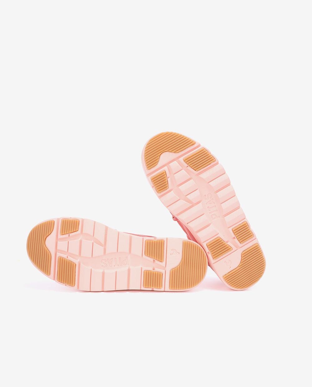 Zapatos planos confort de mujer tipo wallabi suela track - Walk In Pitas - Coral Coral-5
