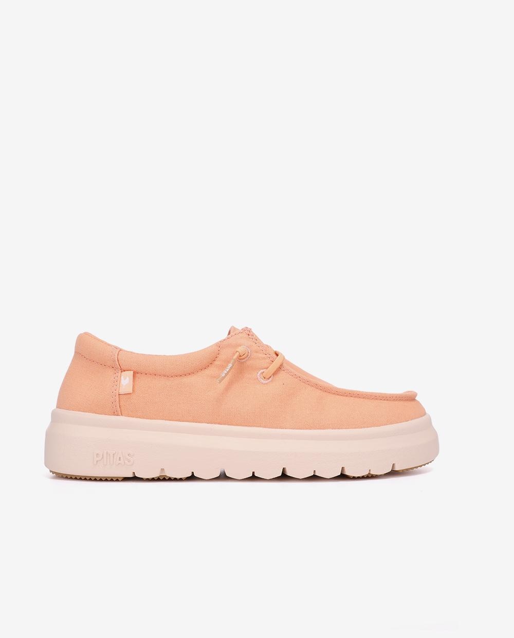 Imagen 0 de Zapatos planos confort de mujer tipo wallabi suela track Naranja