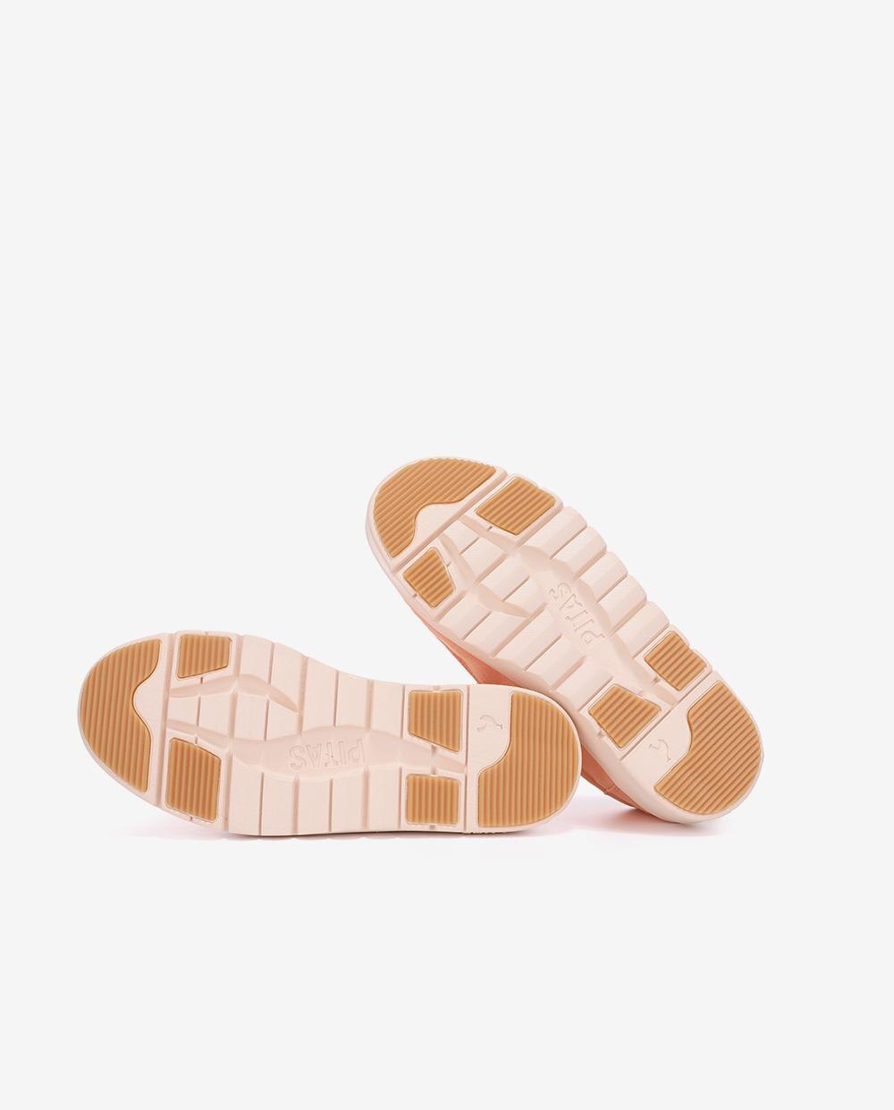 Zapatos planos confort de mujer tipo wallabi suela track - Walk In Pitas - Naranja Naranja-5
