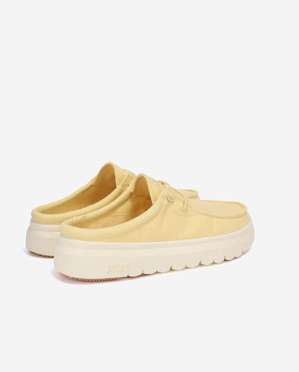 Zueco estilo Wallabi en corte de textil 100% algodón. - Walk In Pitas - Amarillo Amarillo-2
